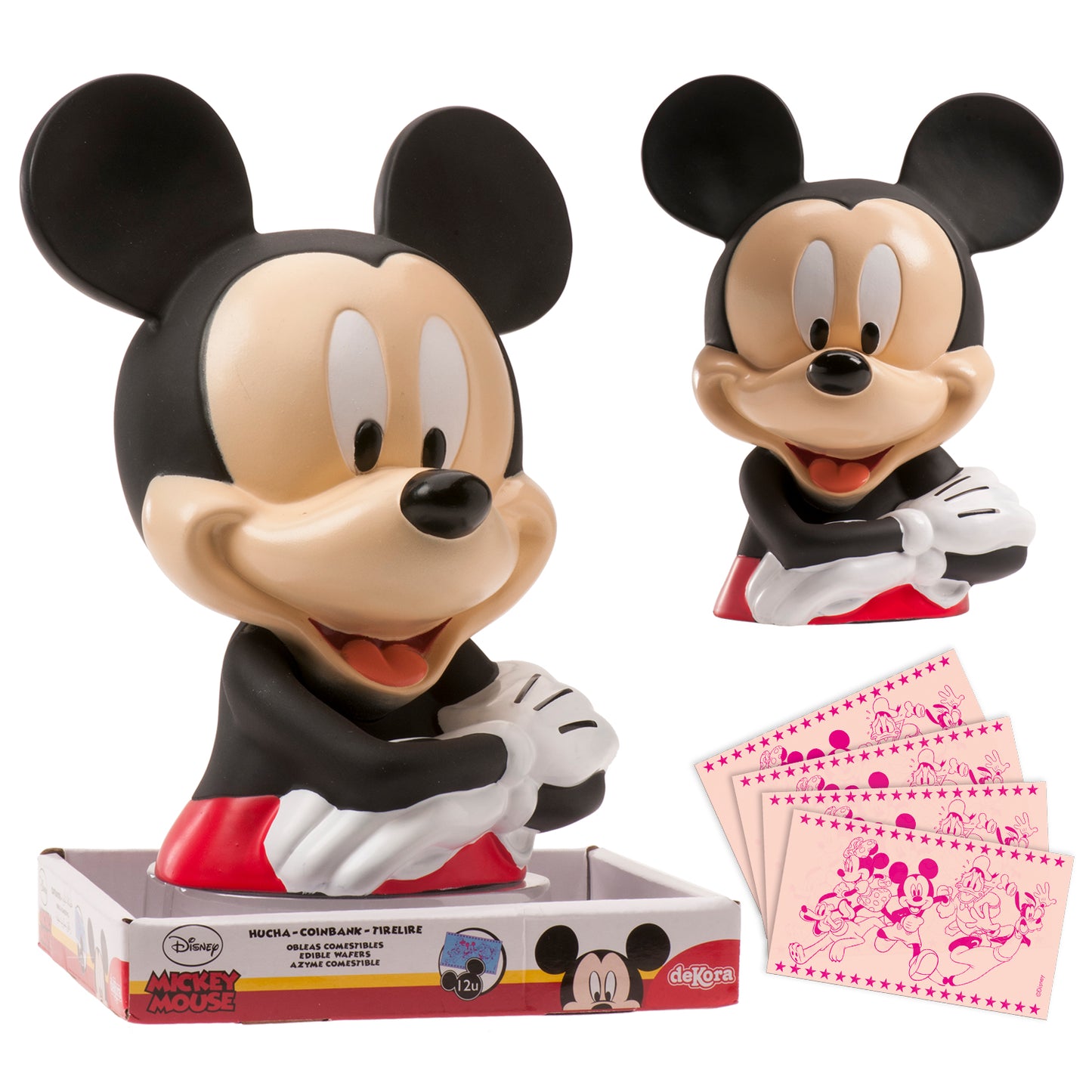 MICKEY COIN BANK WITH EDIBLE WAFER PAPER MONEY INSIDE 10G