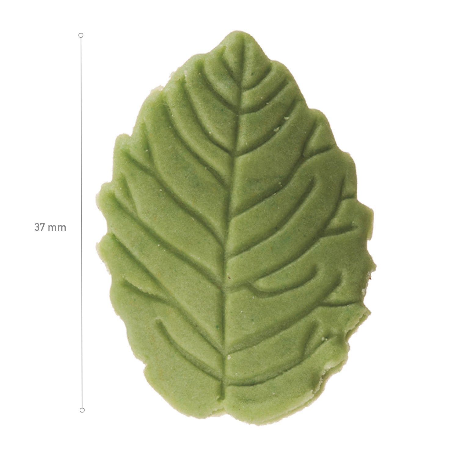 SUGAR CAKE DECORATION OLIVE GREEN LEAF 3,7CM