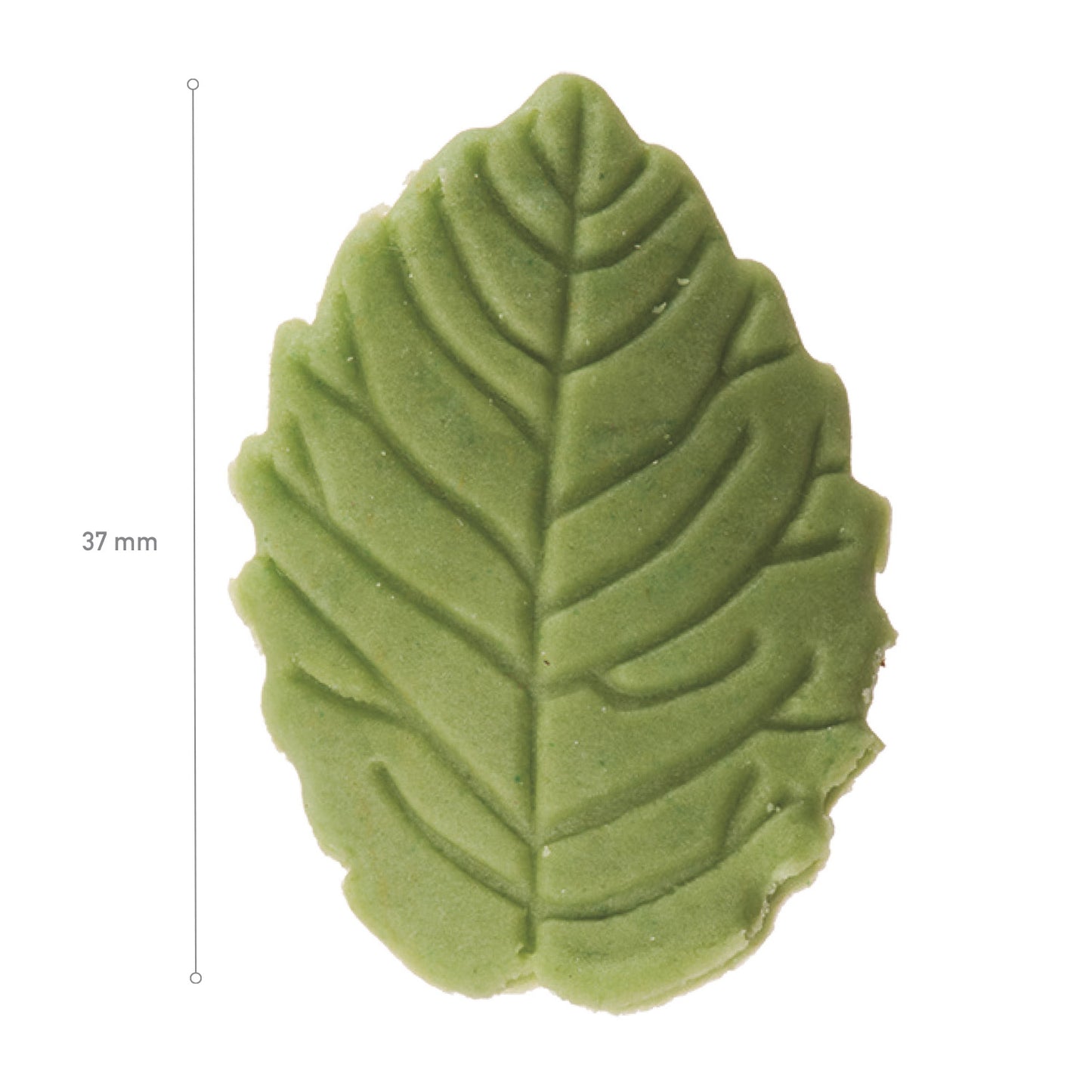 SUGAR CAKE DECORATION OLIVE GREEN LEAF 3,7CM