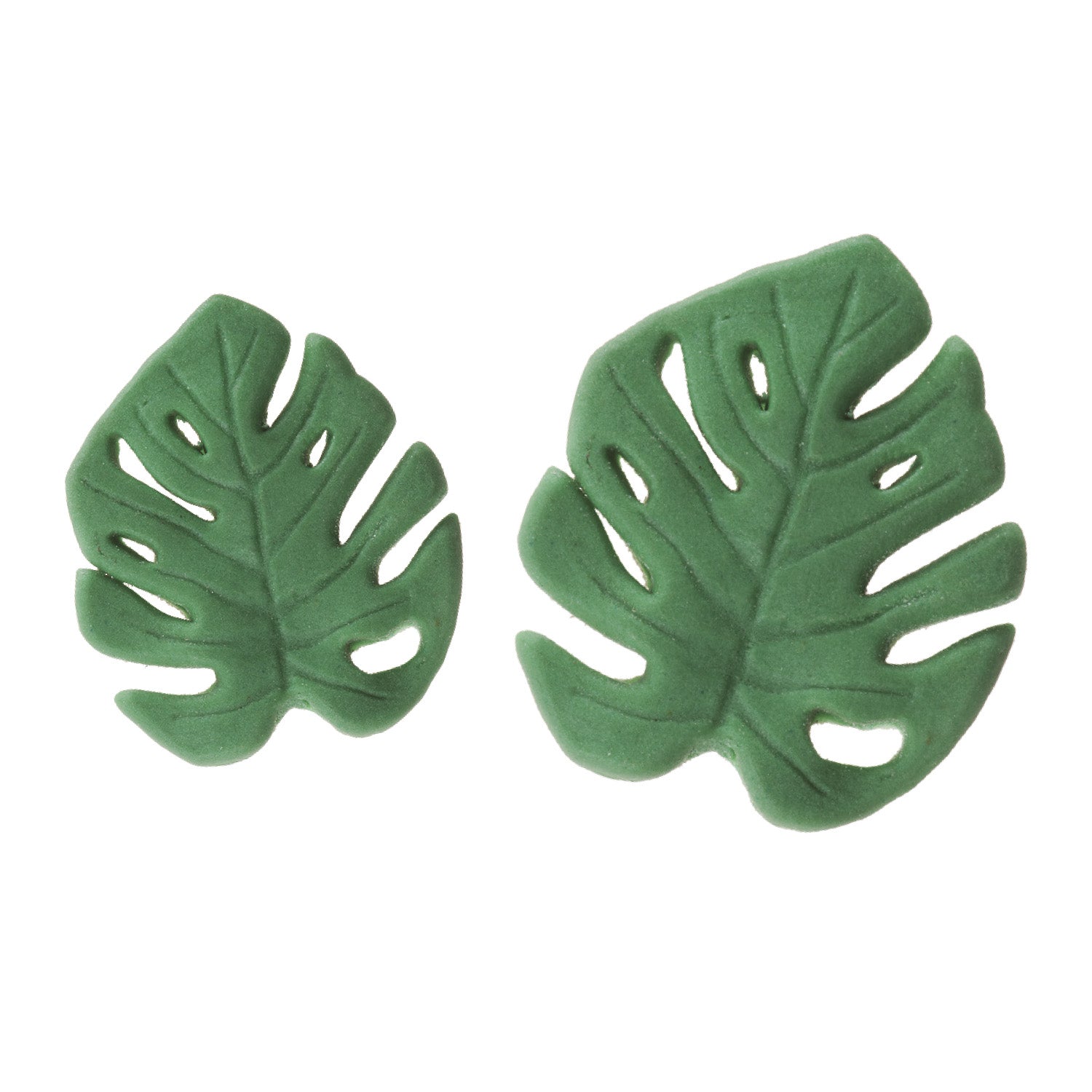 DECORAZIONE PASTA DI ZUCCHERO FOGLIA MONSTERA 4,5 - 6,5CM