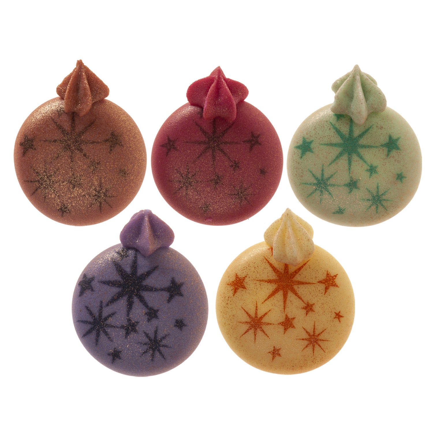 SUGAR CAKE DECORATION CHRISTMAS BALLS Ø 22 MM