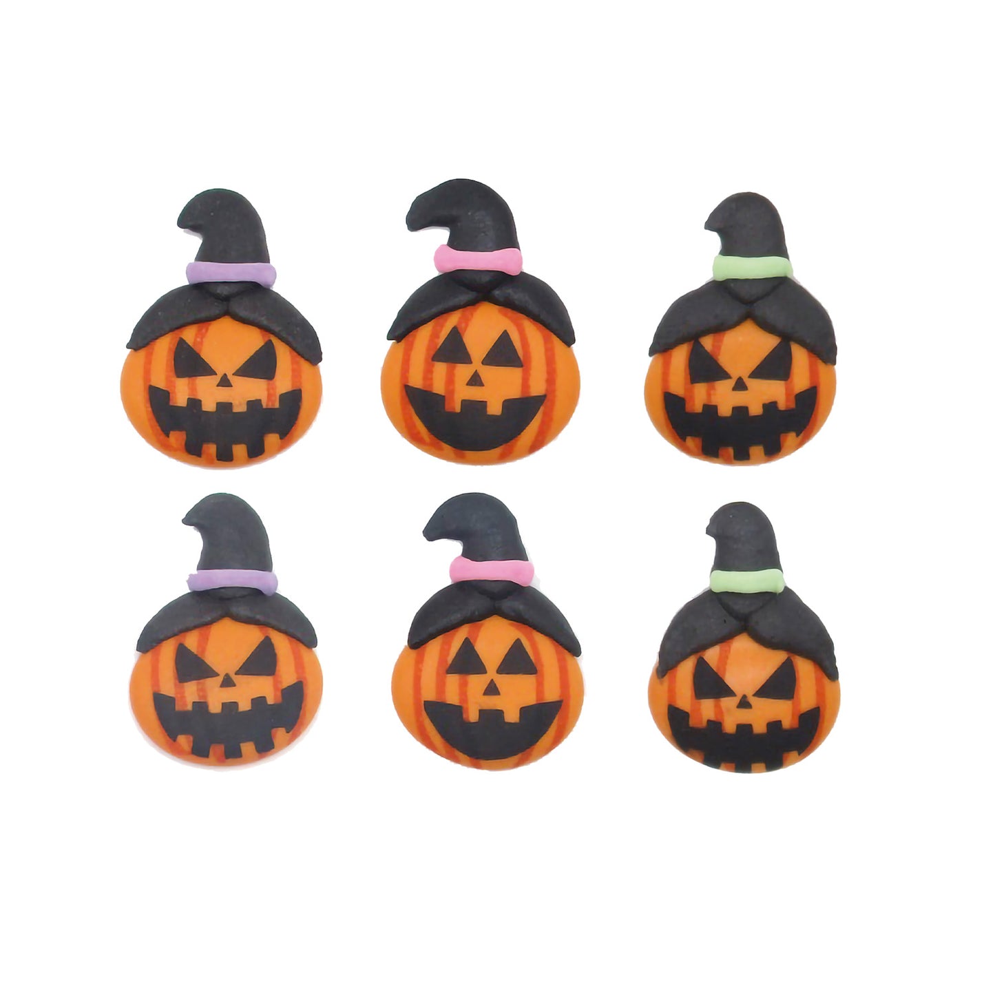 DECORACION AZUCAR 2D 72 CALABAZAS CON GORRO