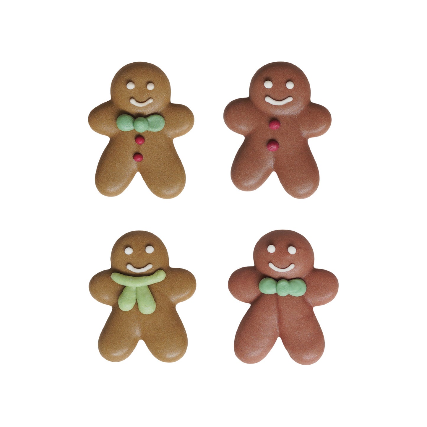 DECORATION EN SUCRE BONHOMME GINGER 4 DESIGNS 4X3CM