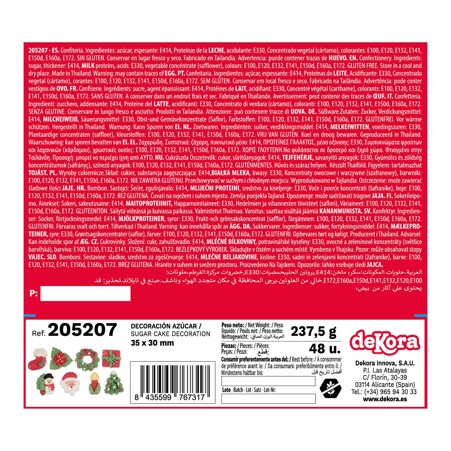 DECORATION SUCRE 2D  8 DESSINS