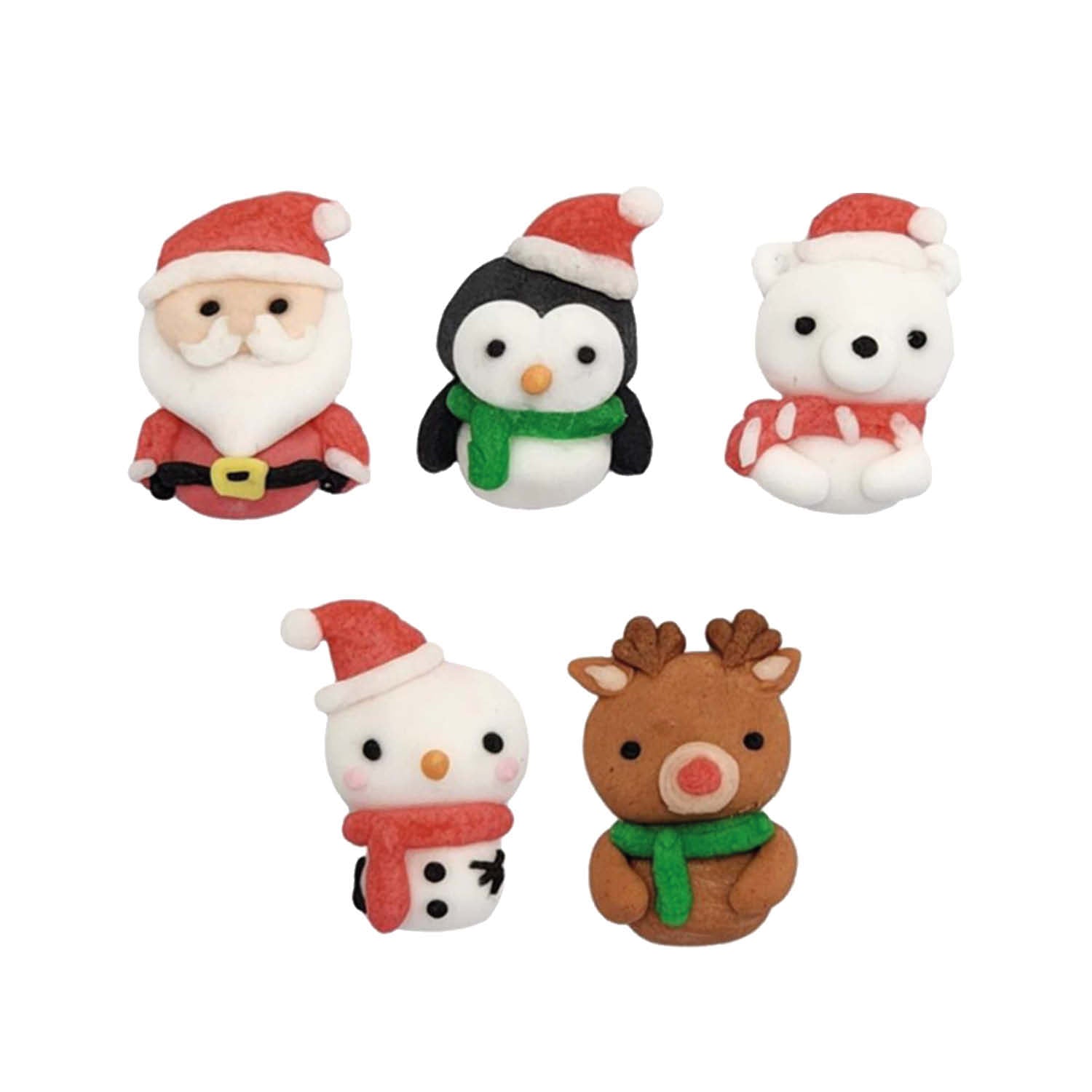 SUGAR DECORATION SANTA AND FRIENDS 5 DESIGNS