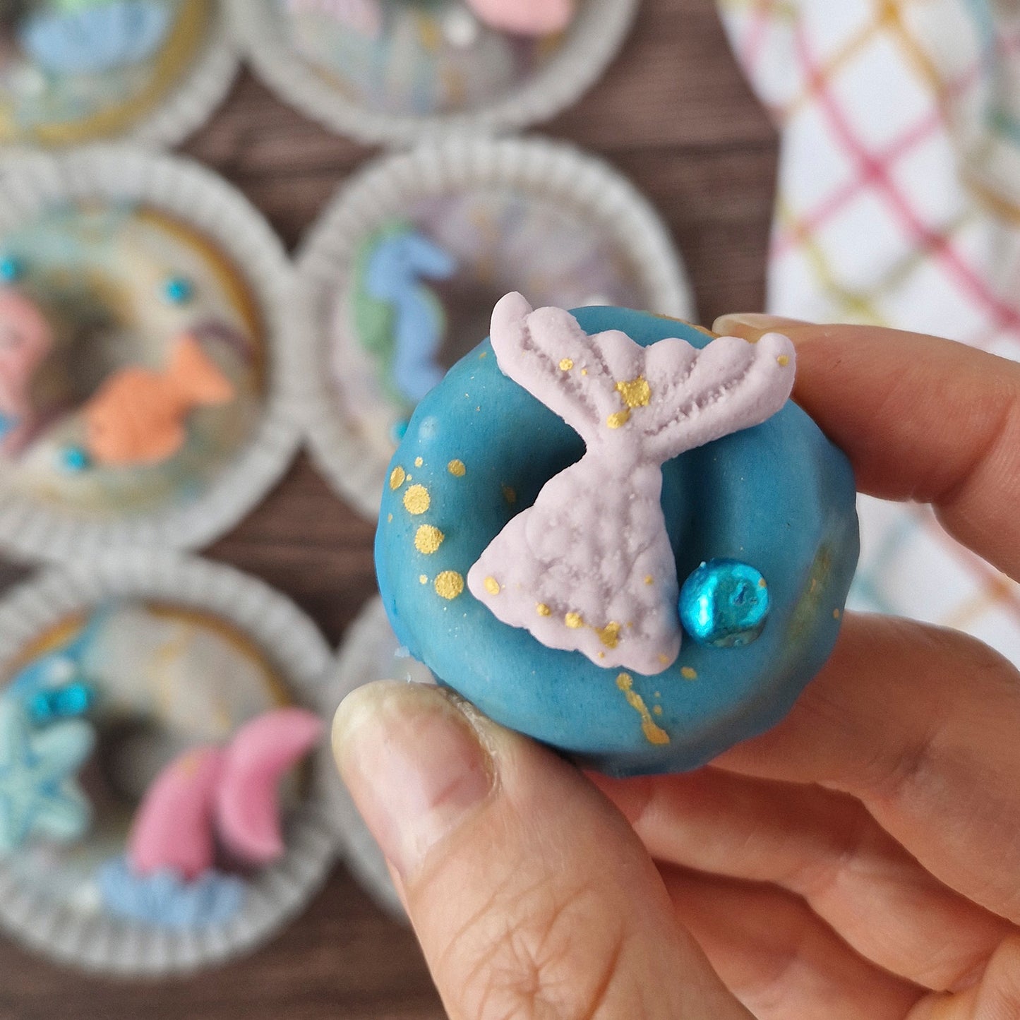 SUGAR DECORATION MERMAIDS 7 DESIGNS