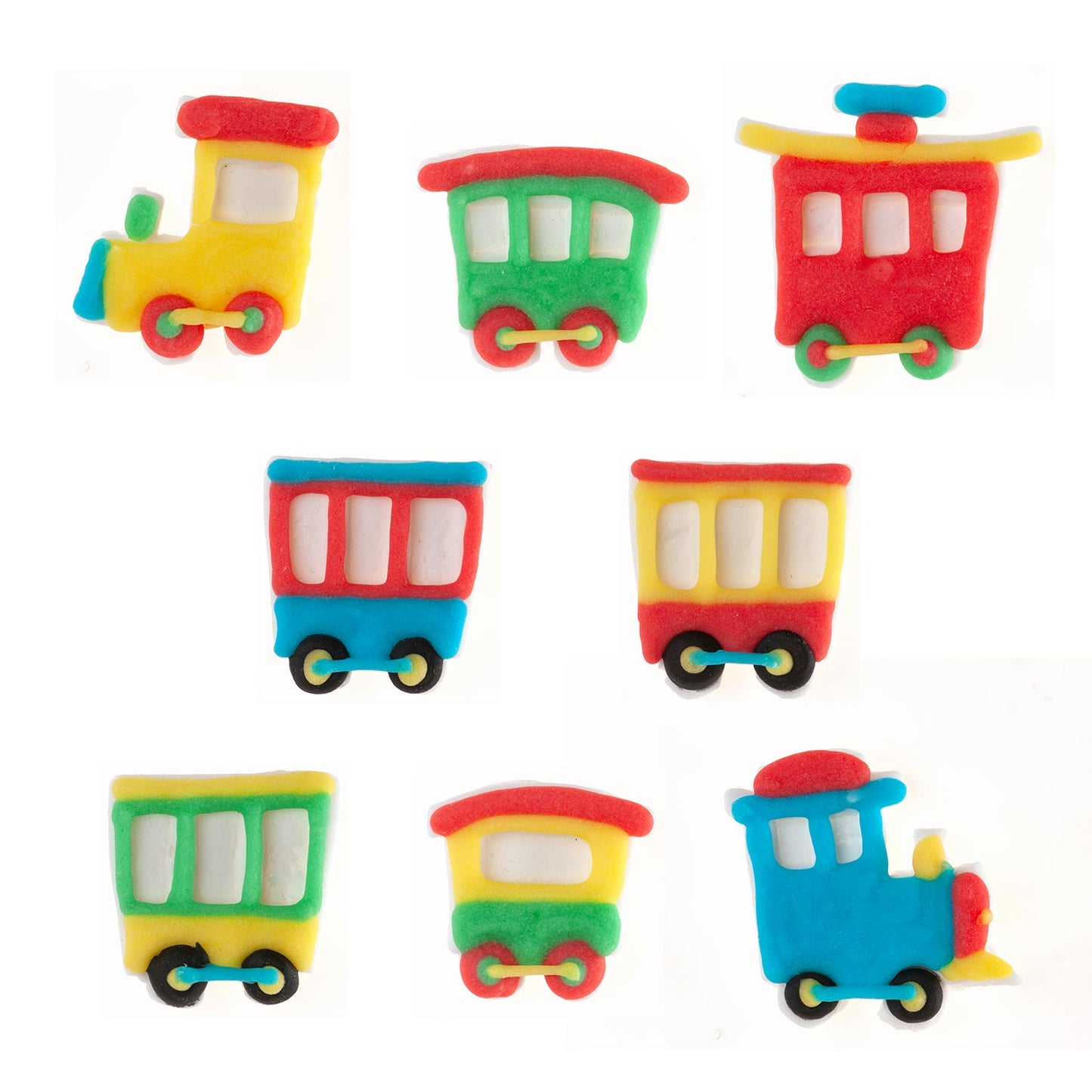 DECORATION SUCRE 2D TRAINS ~3X3,5CM