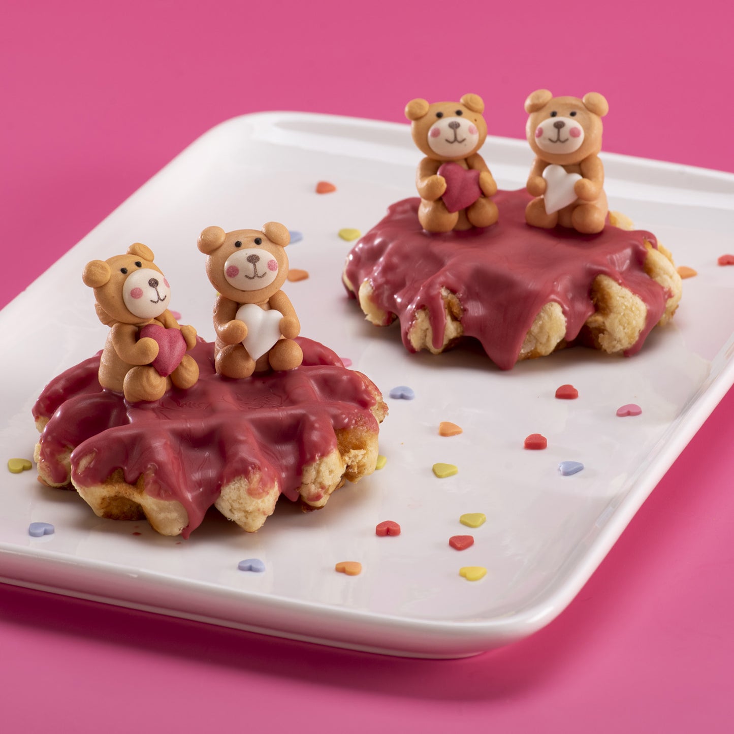 DÉCORATION EN SUCRE 3D OURS DE  SAINT-VALENTIN 20X35MM