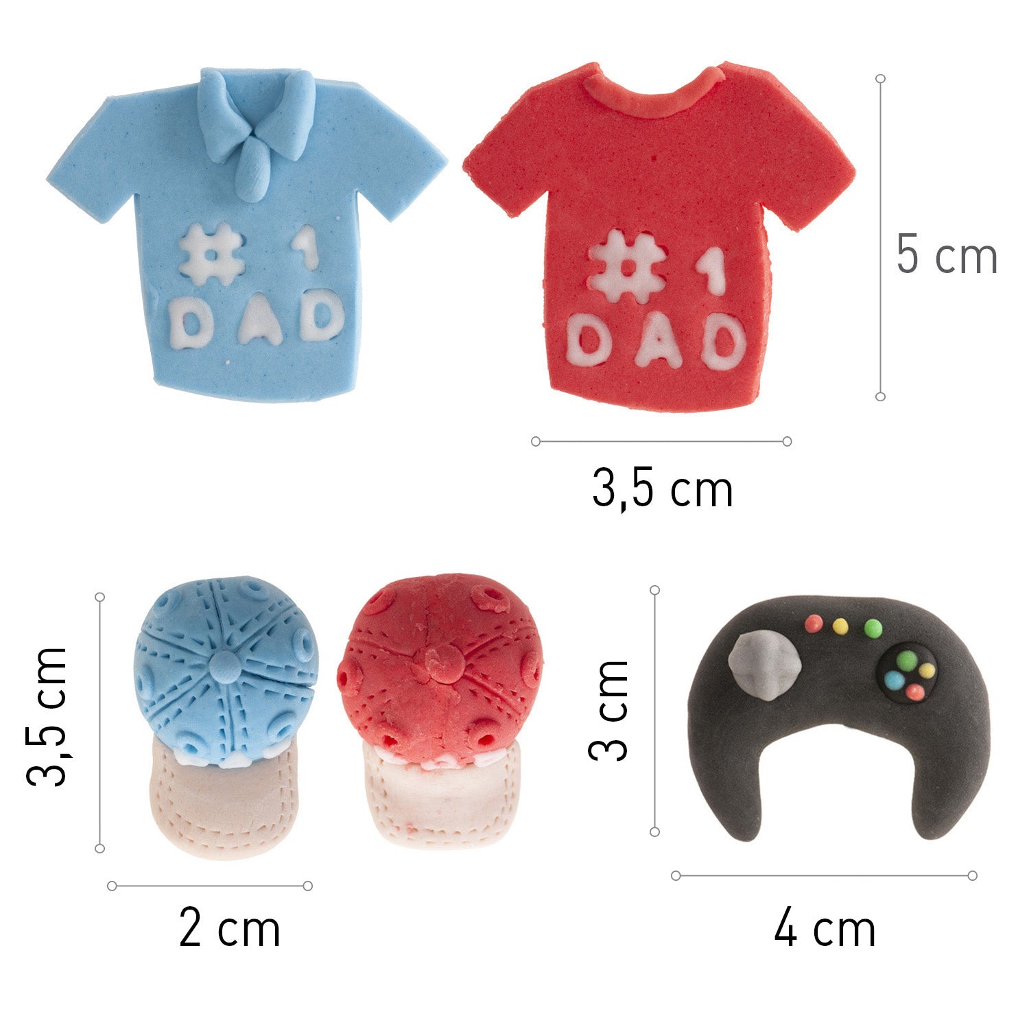SUGAR DECORATION YOUNG DAD 5 FIGURES