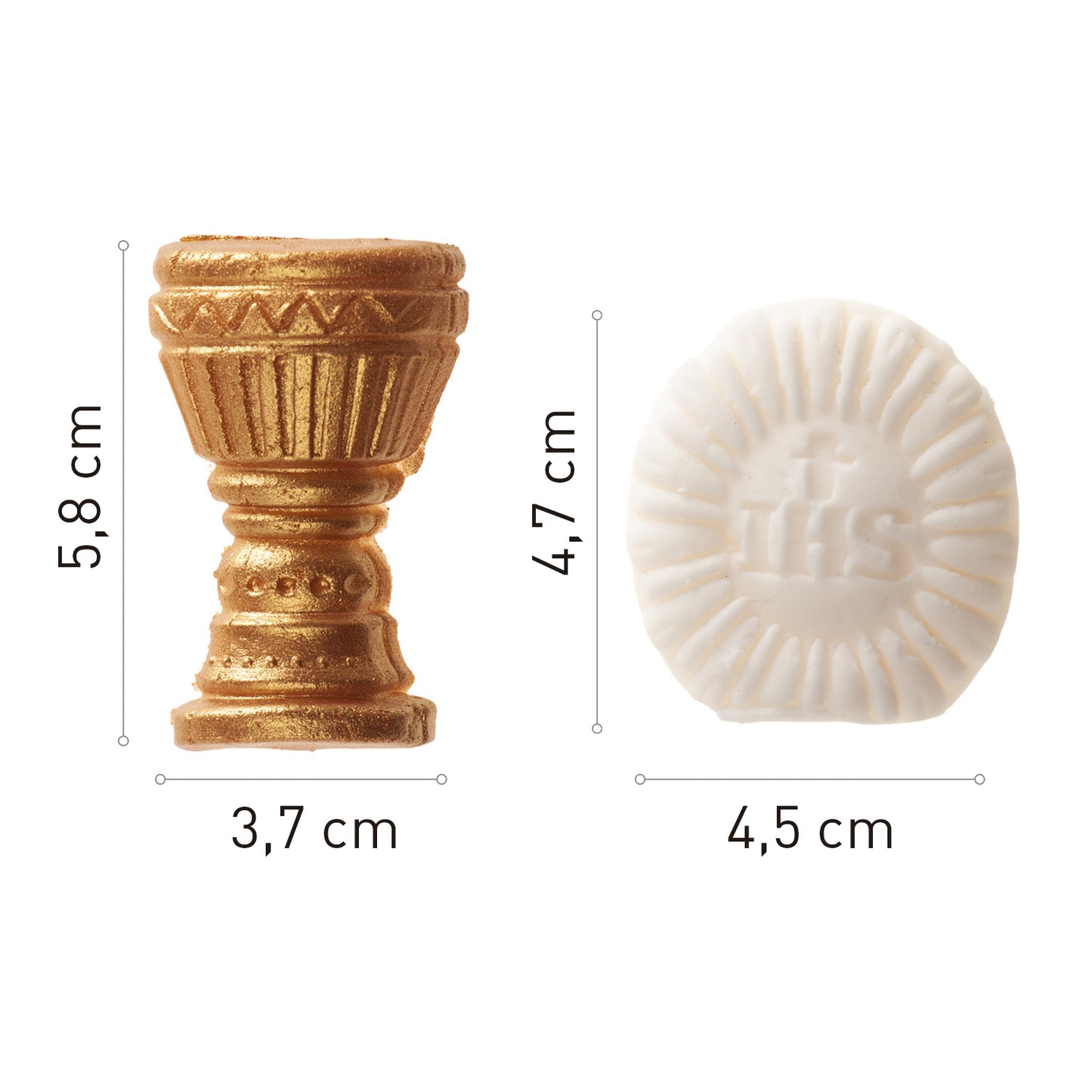 COMMUNION SUGAR DECORATION 2 MODELS 11CM