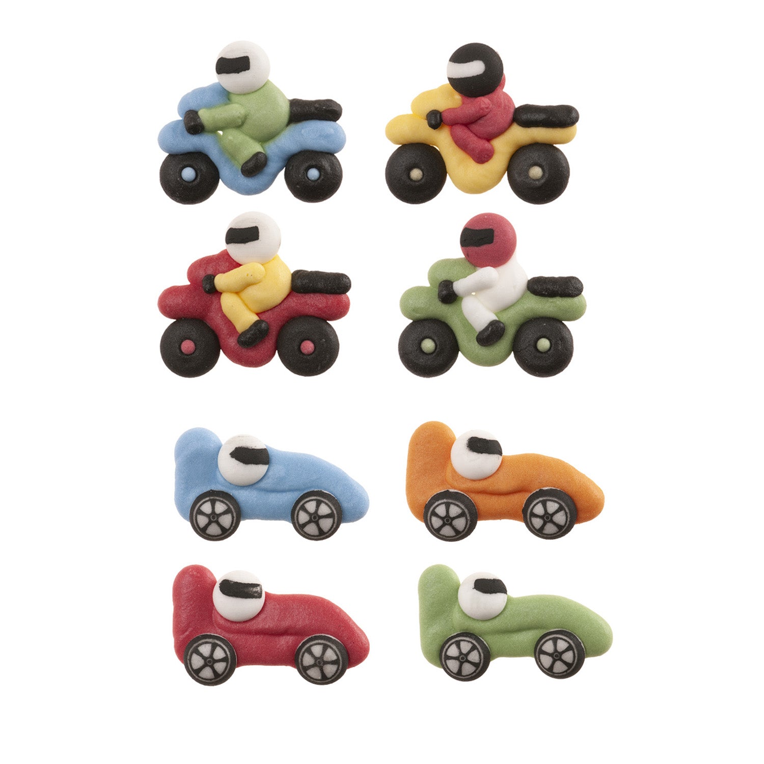 DECORAZIONE DI ZUCCHERO AUTO E MOTO 8 DISEGNI