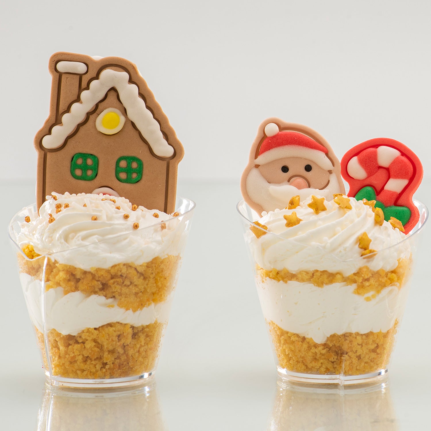 DECORACIÓN AZÚCAR NAVIDAD 5 DISEÑOS MARRONES