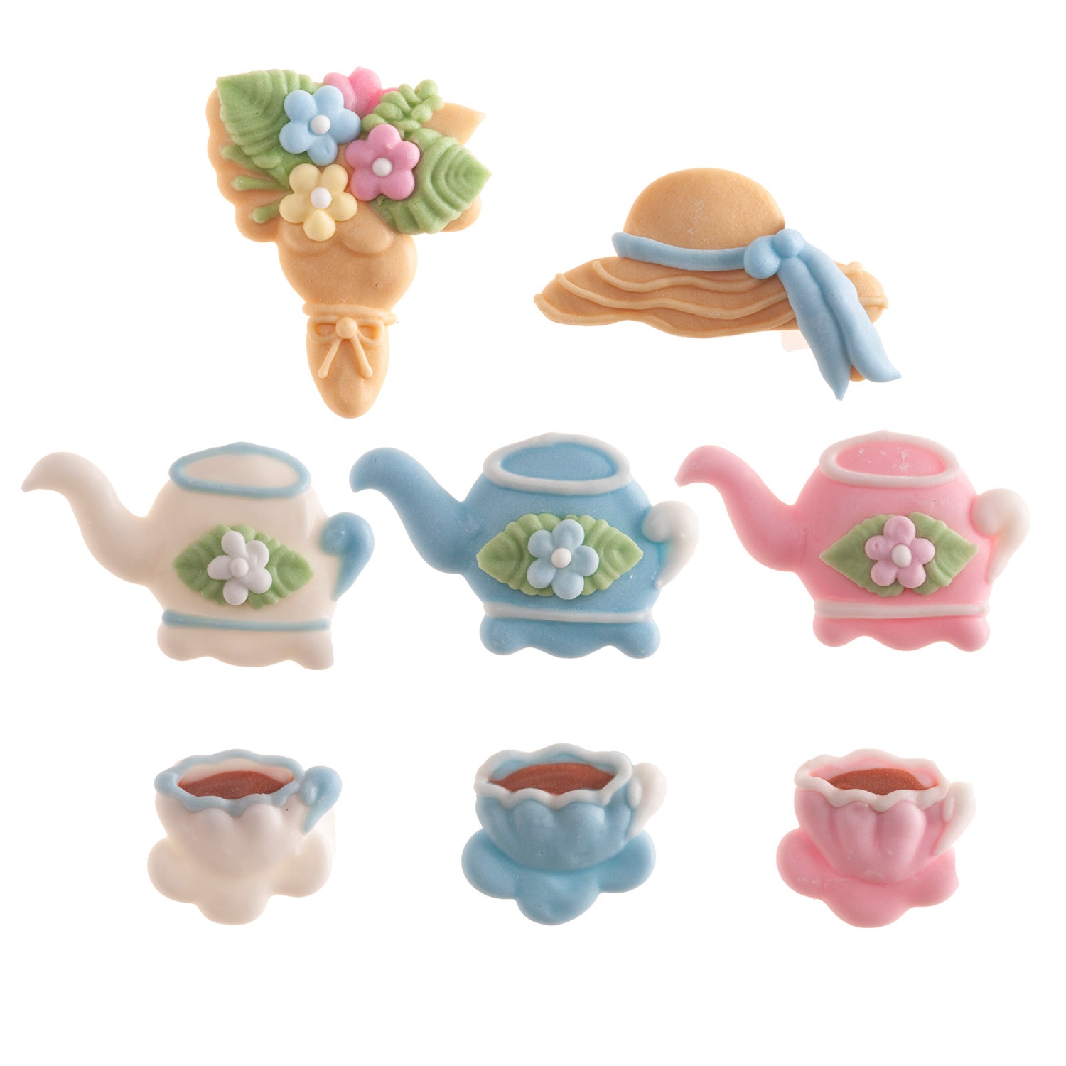 DECORACION AZUCAR 2D TAZA, PAMELA, RAMO 48 UDS