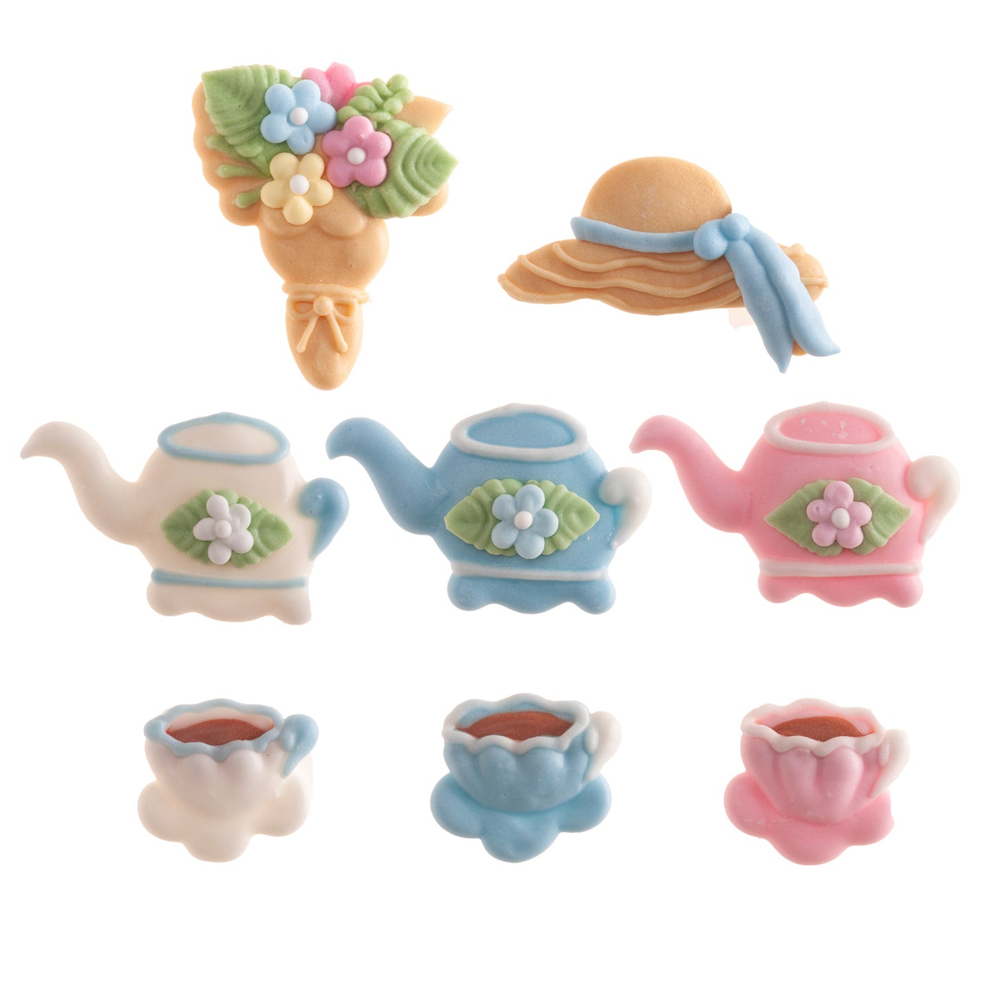 DECORACION AZUCAR 2D TAZA, PAMELA, RAMO 48 UDS