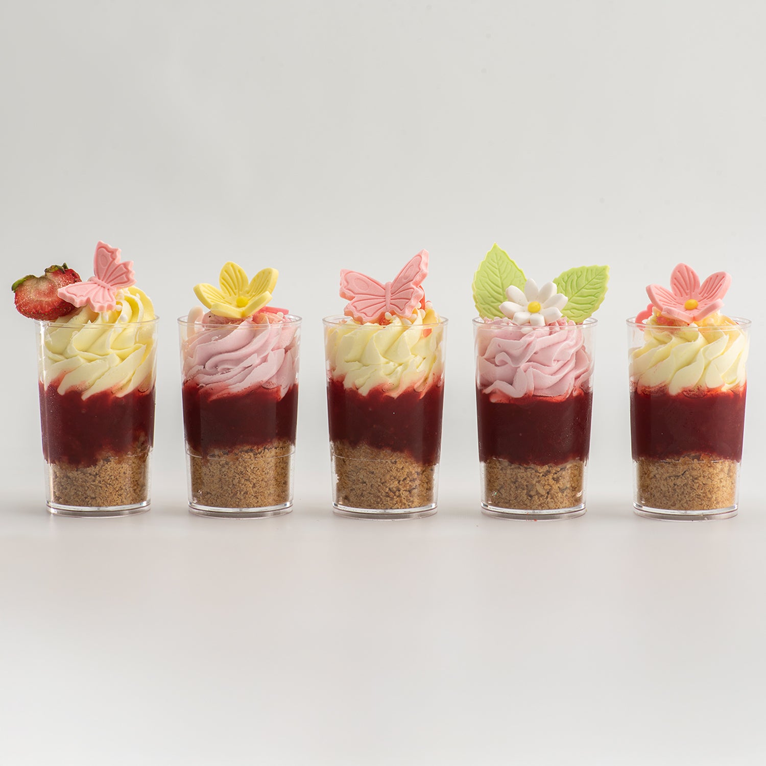 DECORACION AZUCAR FLORES, HOJAS Y MARIPOSAS 7 DISEÑOS 42 UDS