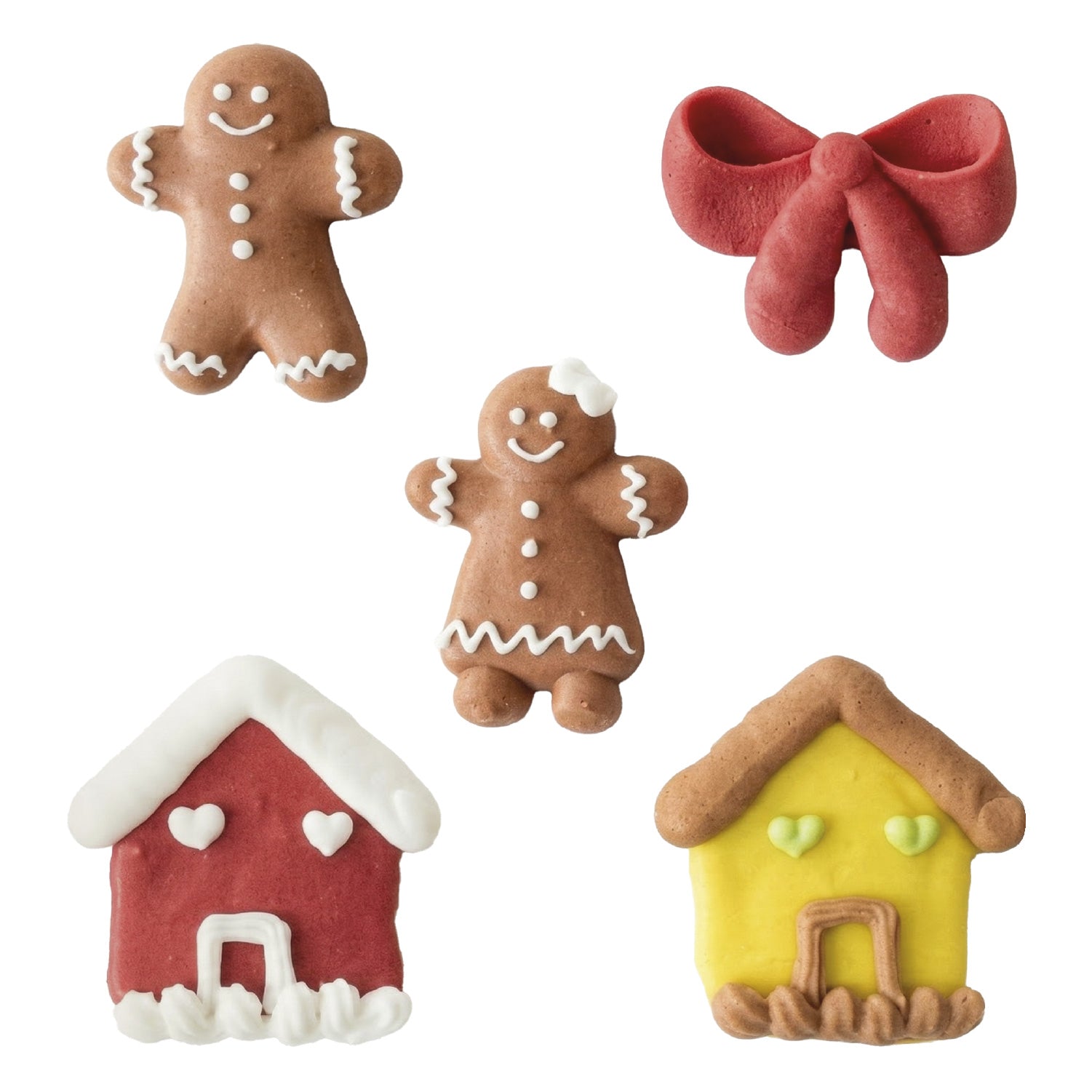 DÉCORATION EN SUCRE 2D NOËL GINGERBREAD ET PETITES MAISONS 5