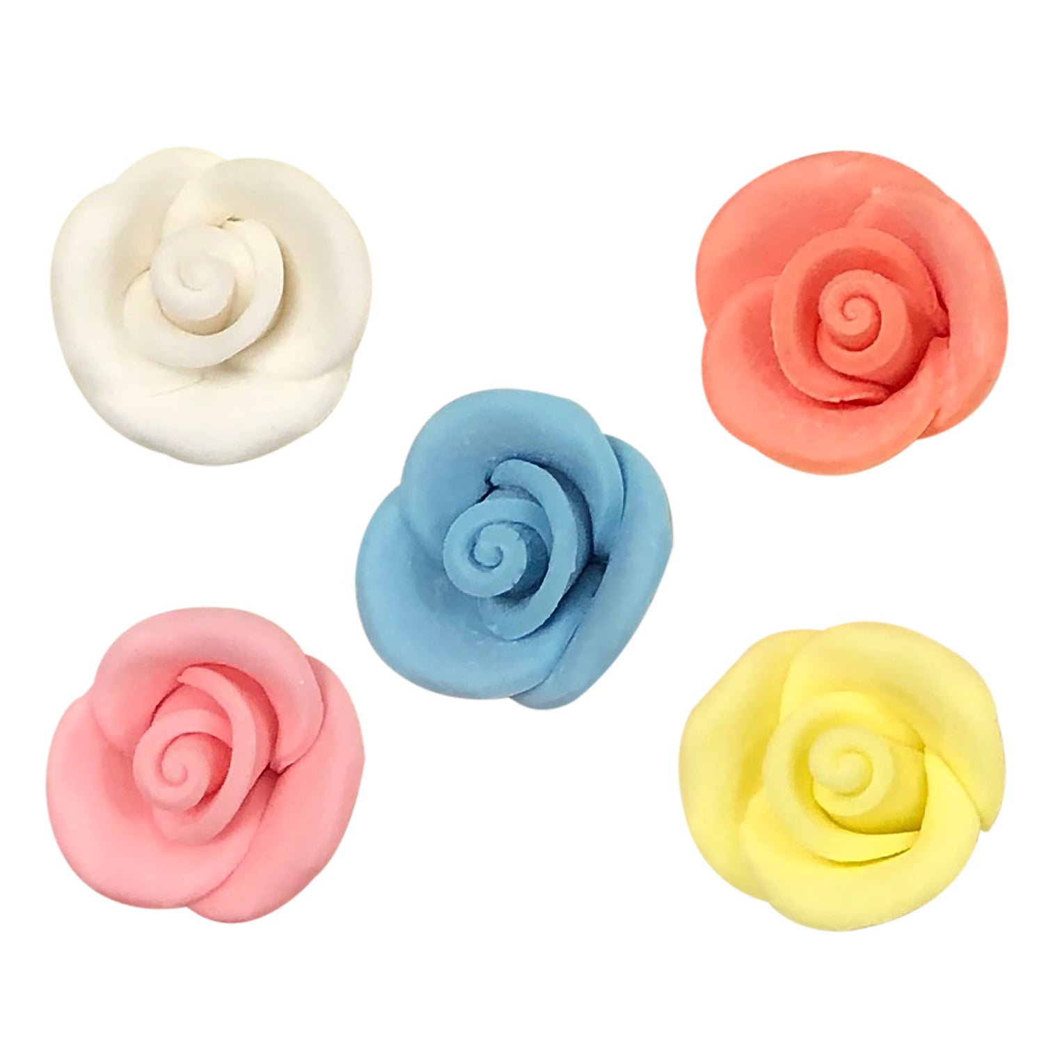 MINI ROSE EN SUCRE COULEURS PASTELS  Ø 2CM