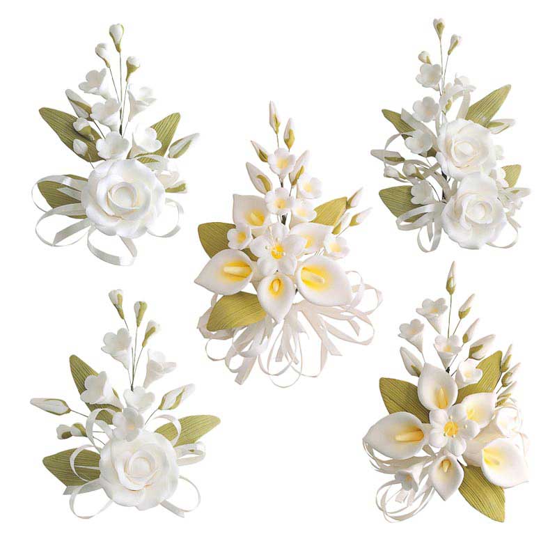 DECORAZIONE DI ZUCCHERO GARDENIA ASSORTITA 15CM