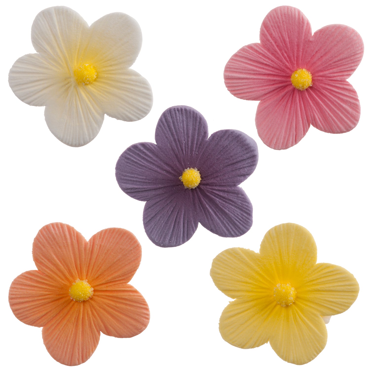 DECORACION AZUCAR SURTIDO FLOR COLORIDA 4X4CM