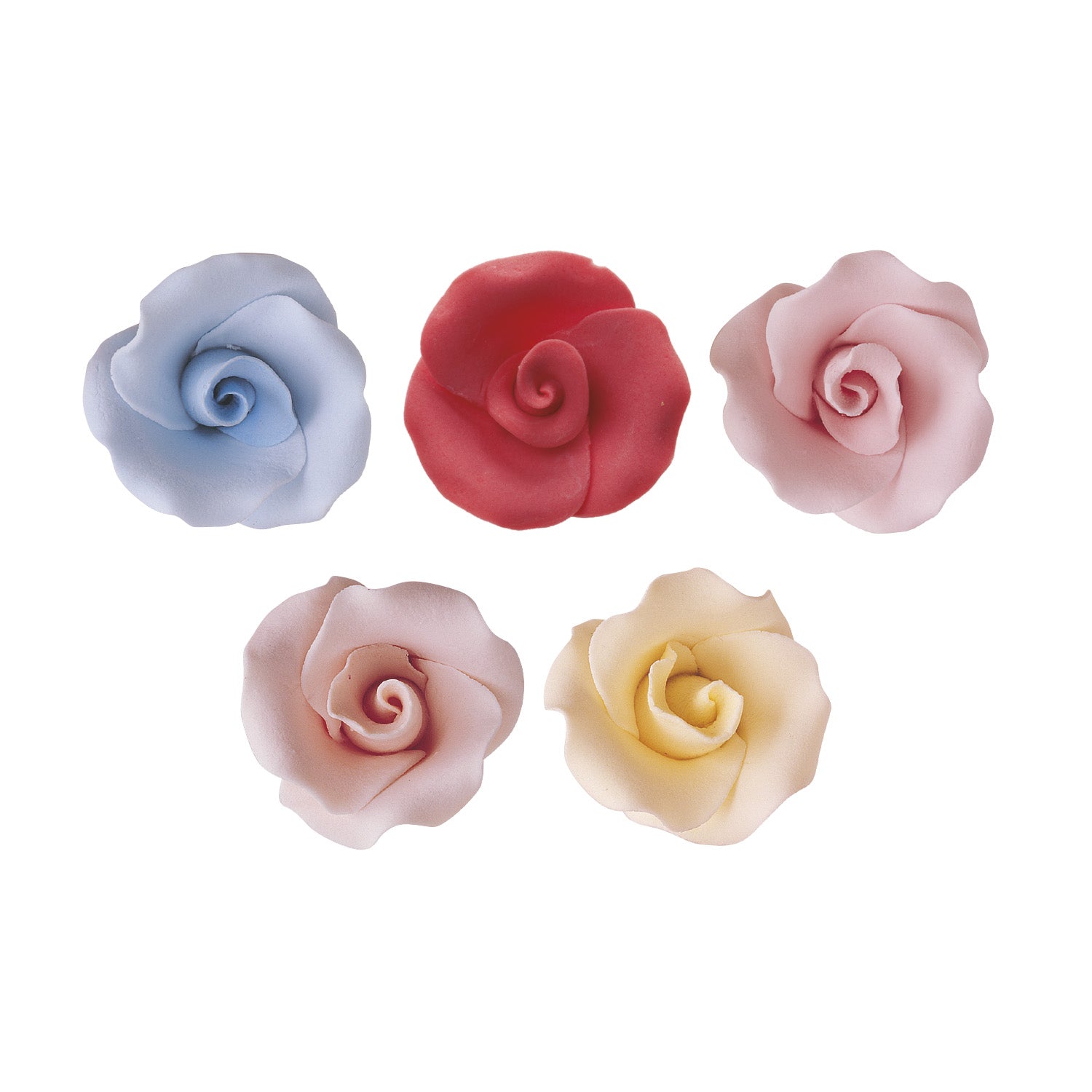 SPANISH RED ROSE SUGAR FLOWER ASSORTED Ø 4CM