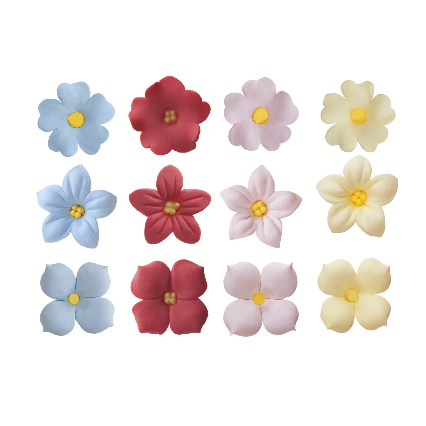 DECORATION EN SUCRE SOFIA FLEUR ASSORTI Ø 4CM