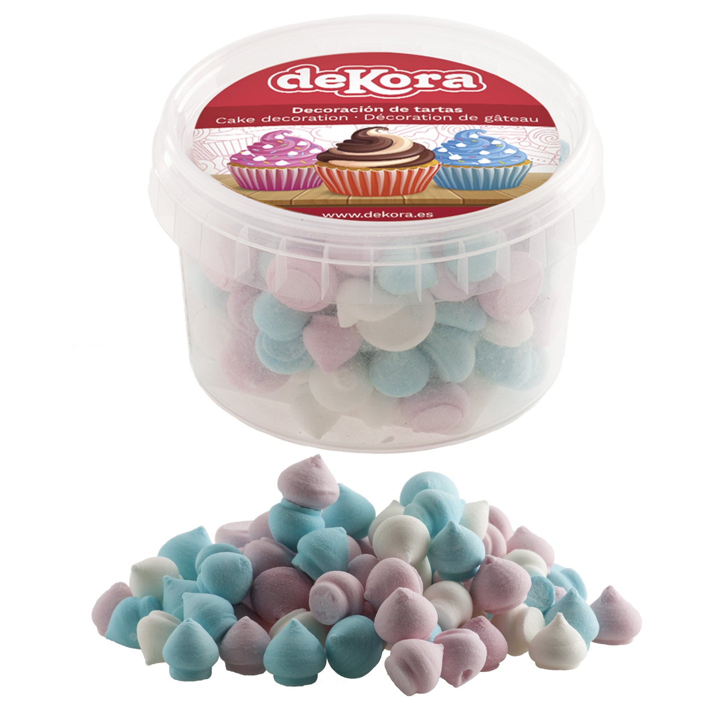 SUGAR MINI MERINGUE ASSORTED COLORS 90GR