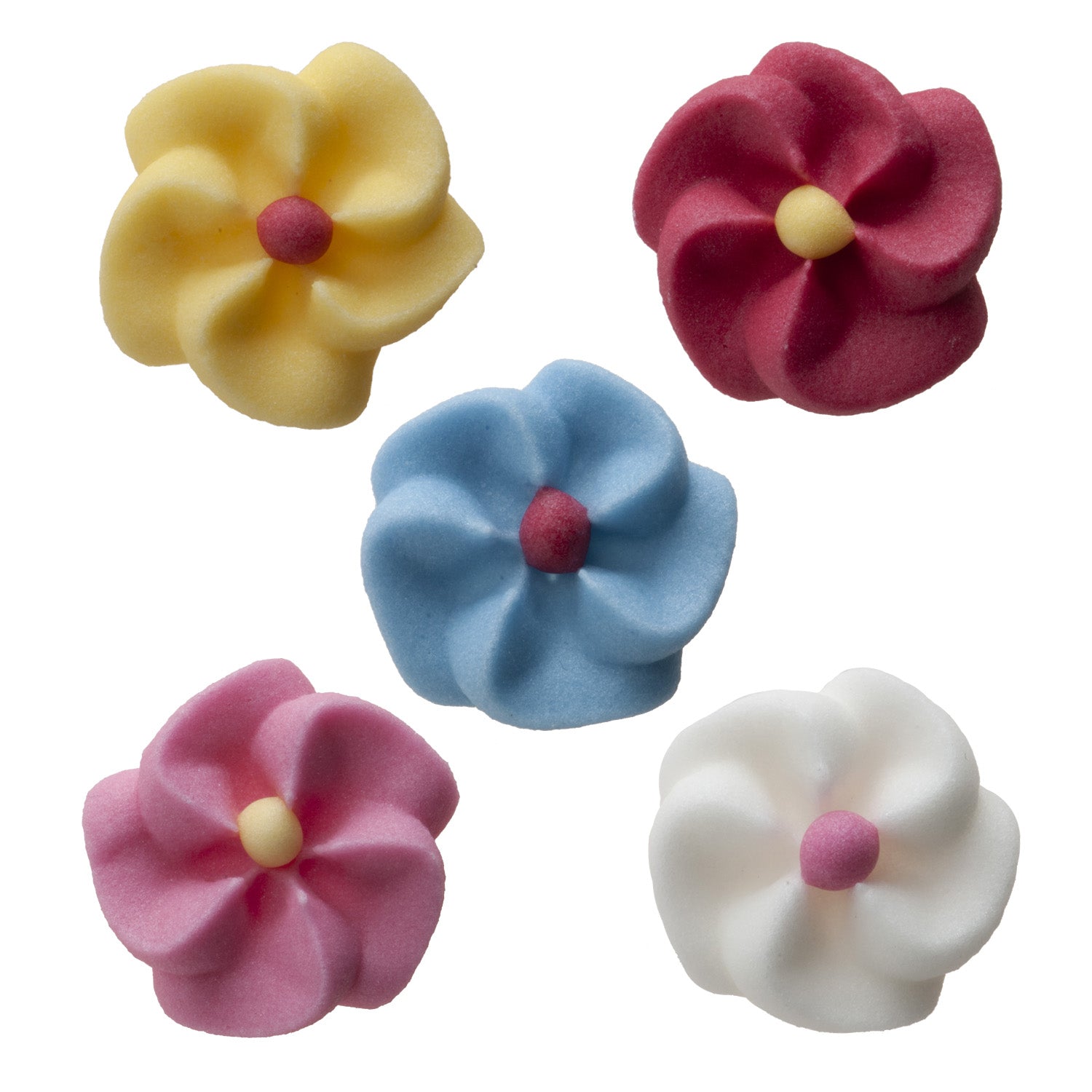 DECORACION AZUCAR FLOR 5 COLORES Ø1,5CM