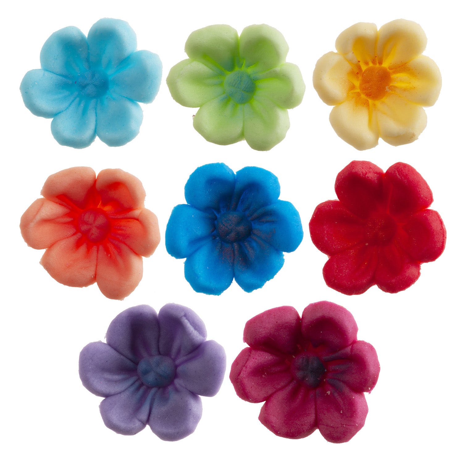 FLEUR EN SUCRE ASSORTIMENT 8 COULEURS  Ø 2,5 CM