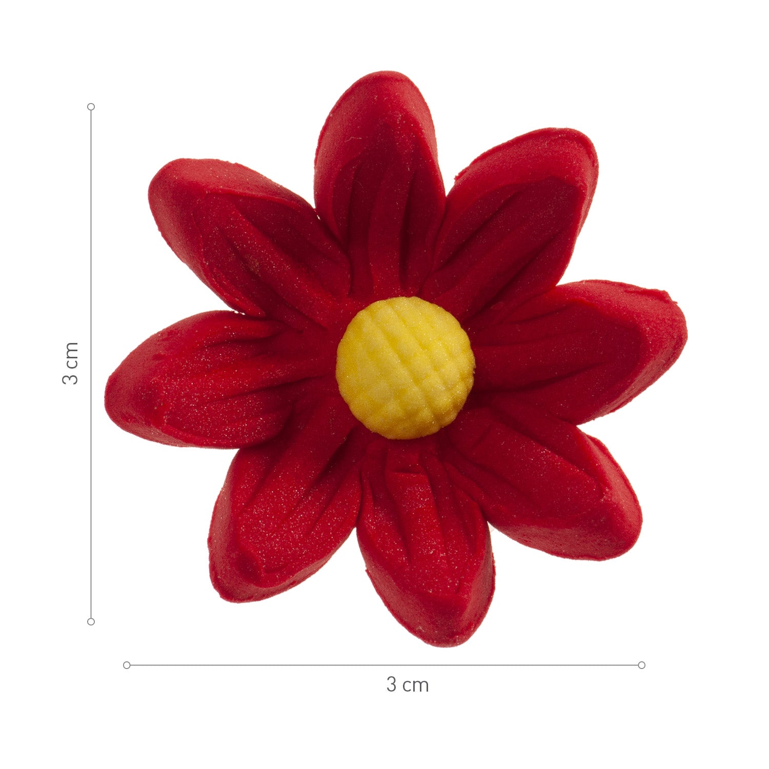 FLEURS EN SUCRE MARGUERITES 5 COULEURS ASSORTIES Ø 3CM