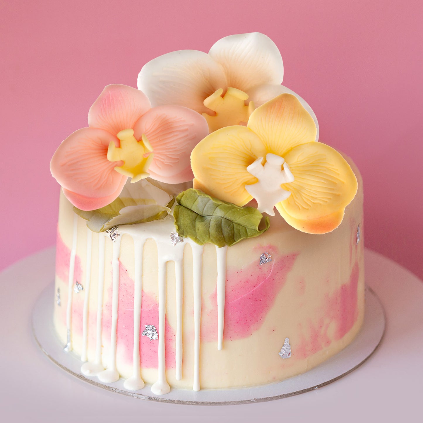 SUGAR CAKE DECORATION ORCHIDS 7CM