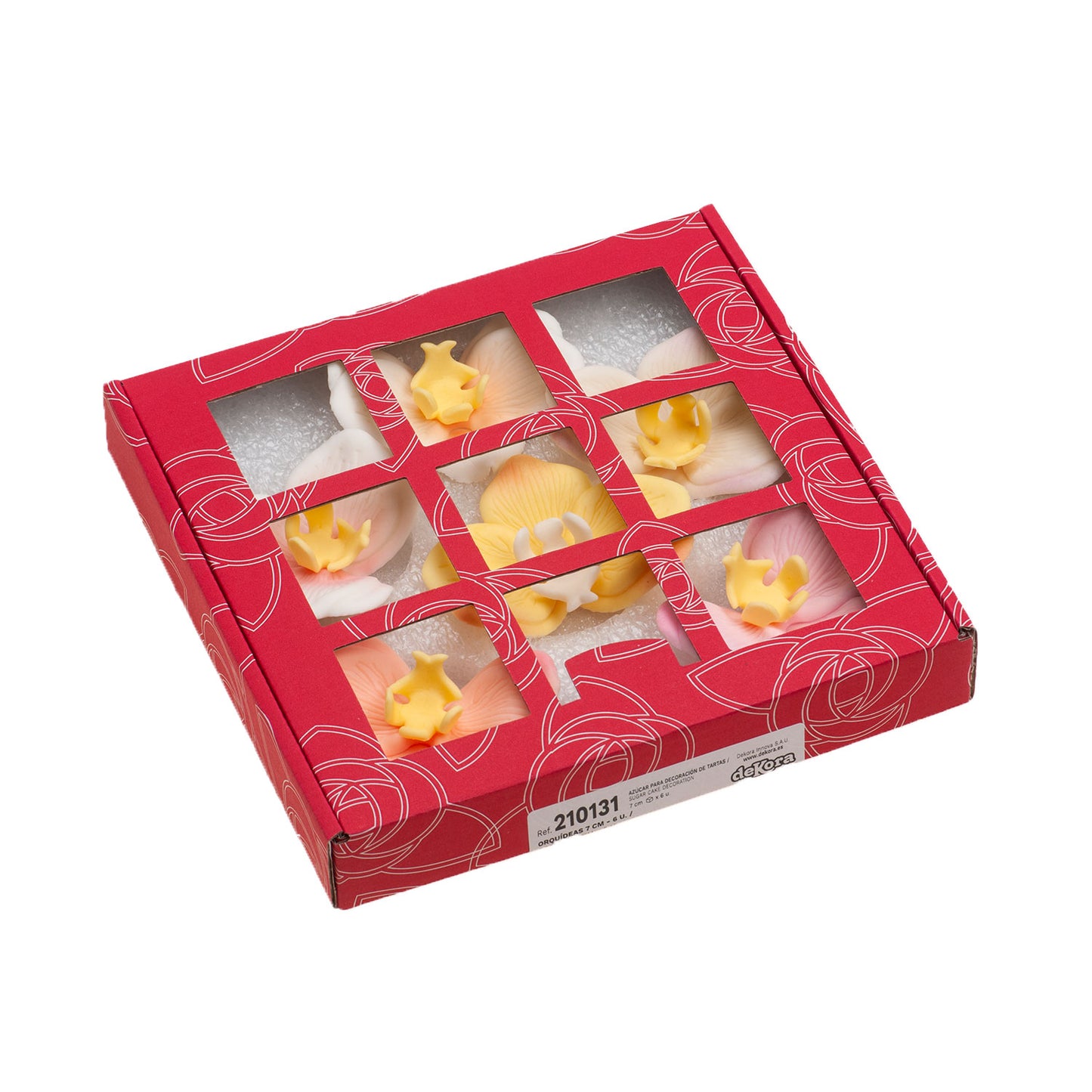 SUGAR CAKE DECORATION ORCHIDS 7CM