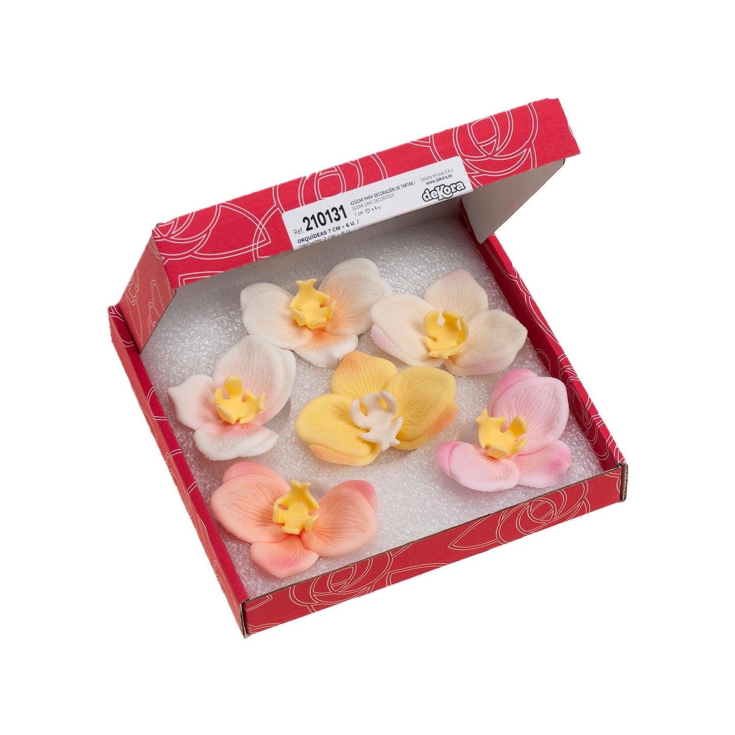 SUGAR CAKE DECORATION ORCHIDS 7CM