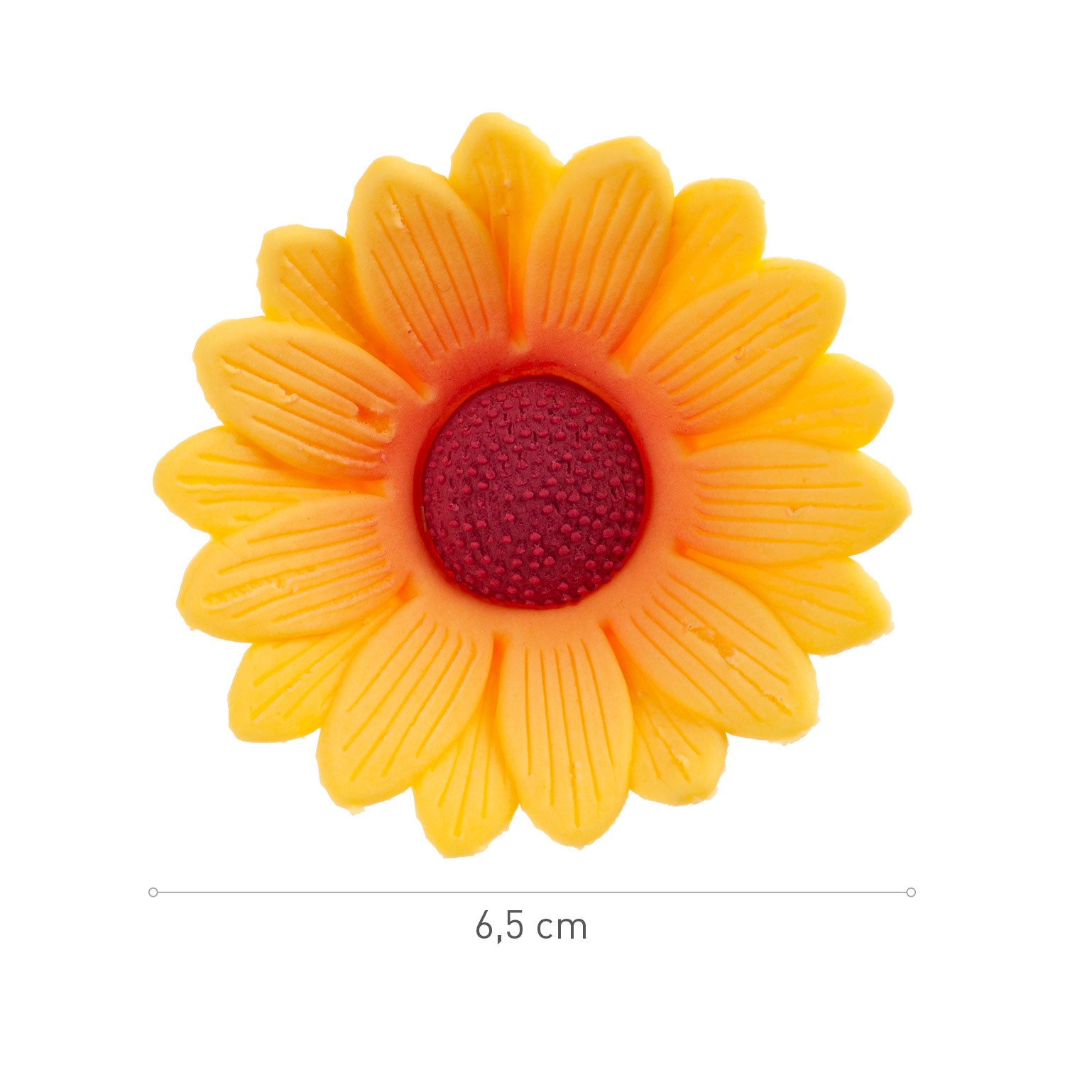 SUGAR CAKE DECORATION YELLOW DAISIES Ø 6.5CM