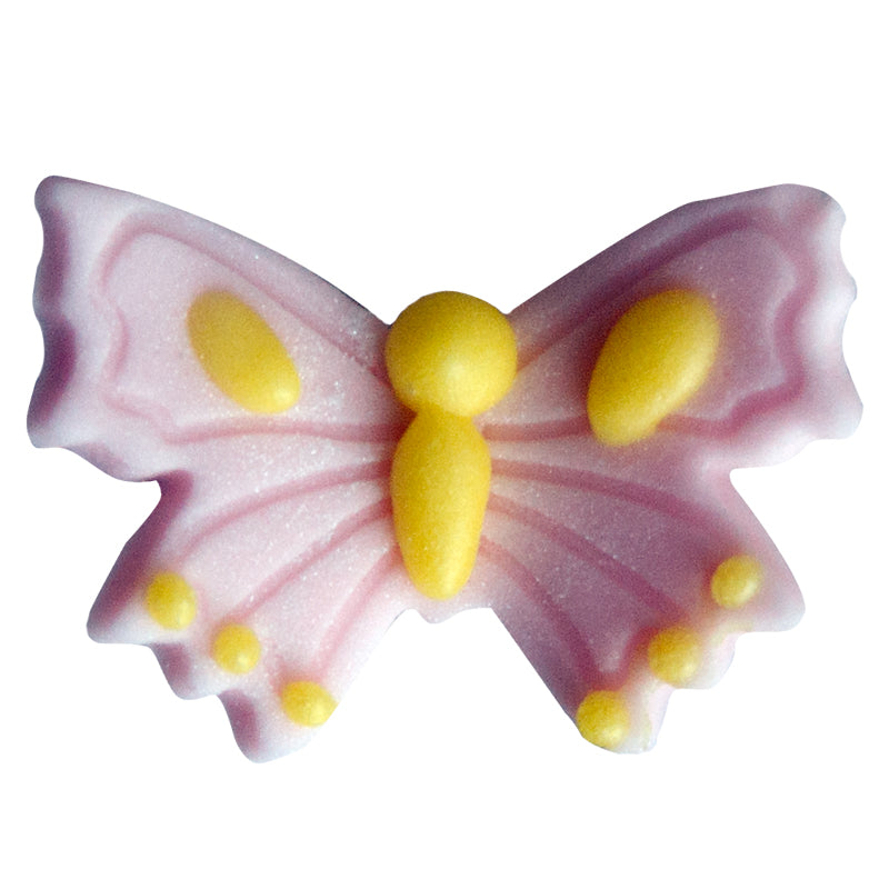 DECORAZIONE DI ZUCCHERO ASSORTIMENTO DI FARFALLE PASTA 25MM