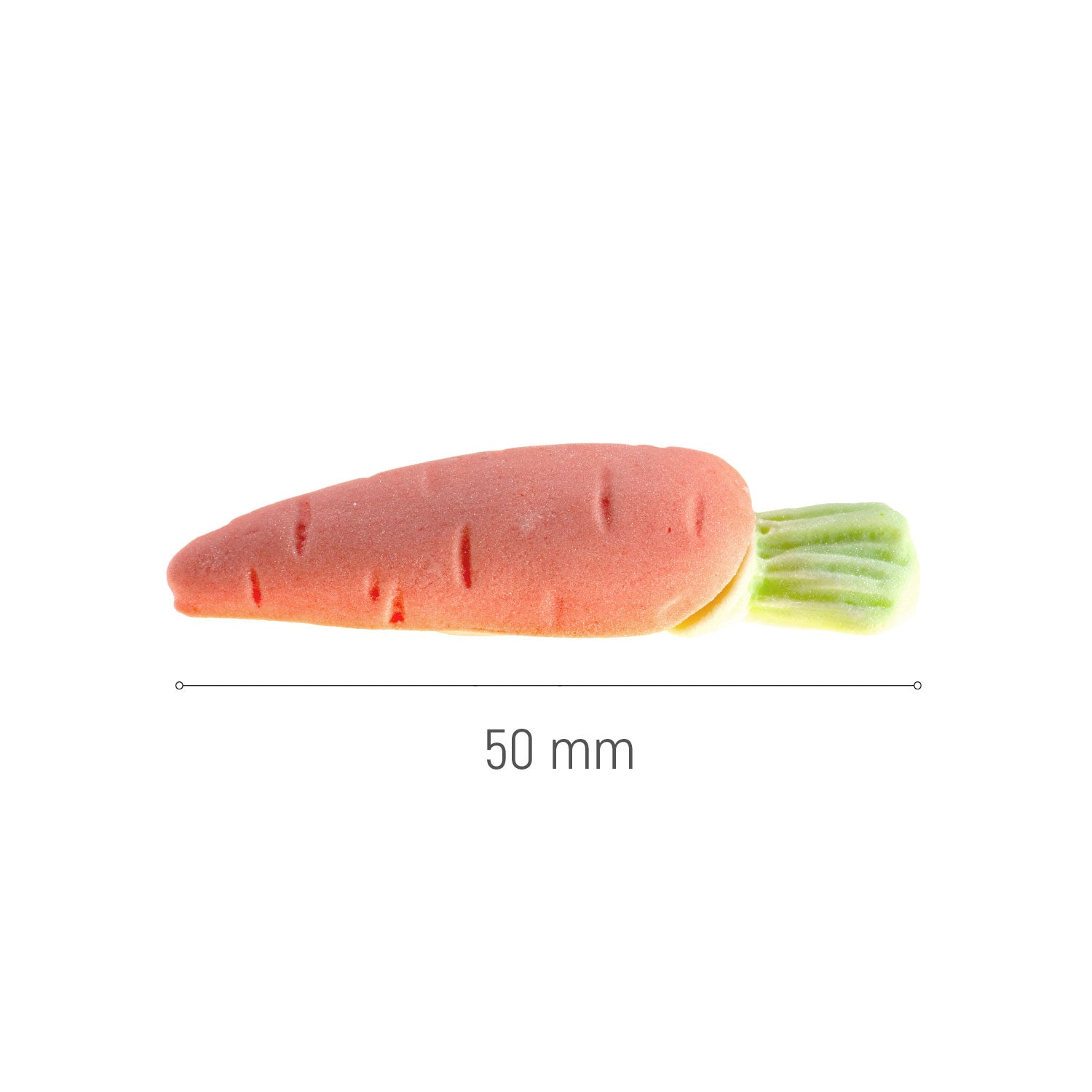 ZANAHORIAS DE AZÚCAR 2D 5CM