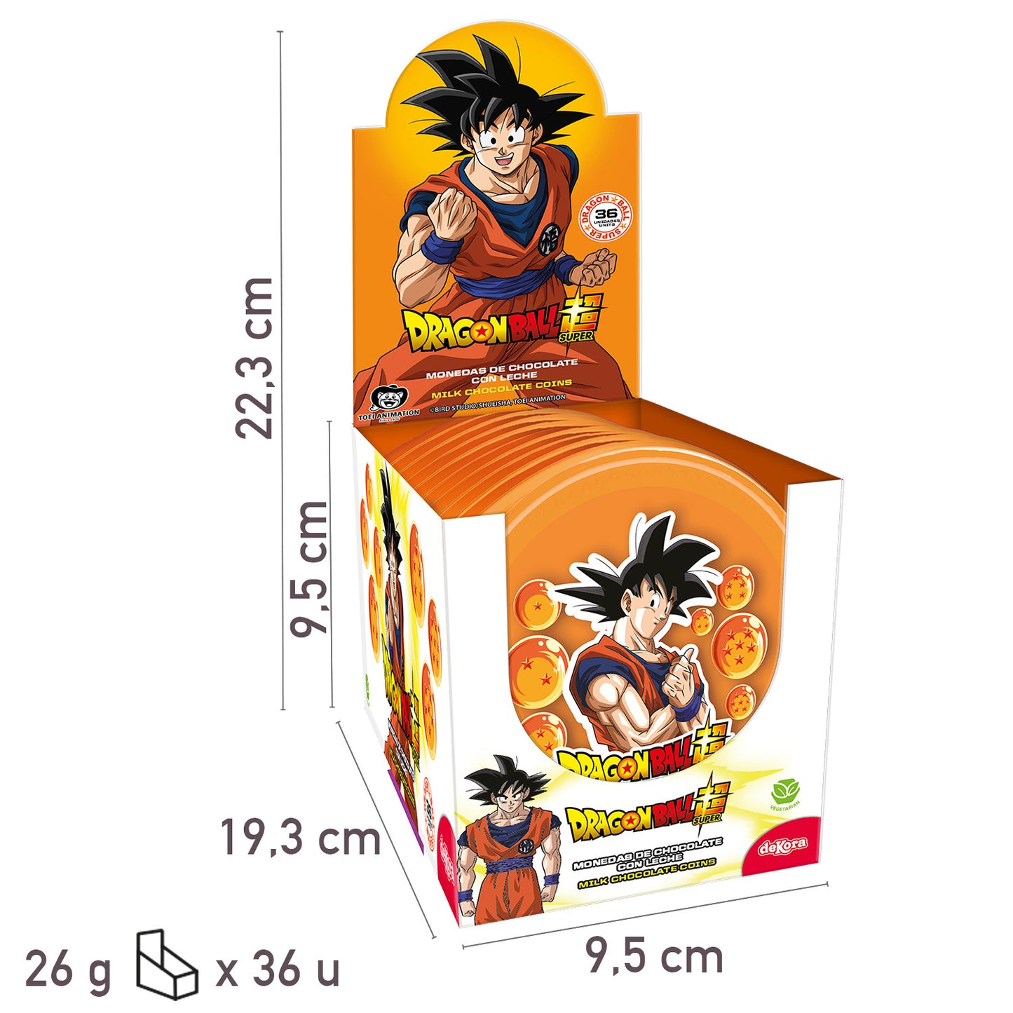 MONEDAS CHOCOLATE DRAGON BALL 26GR