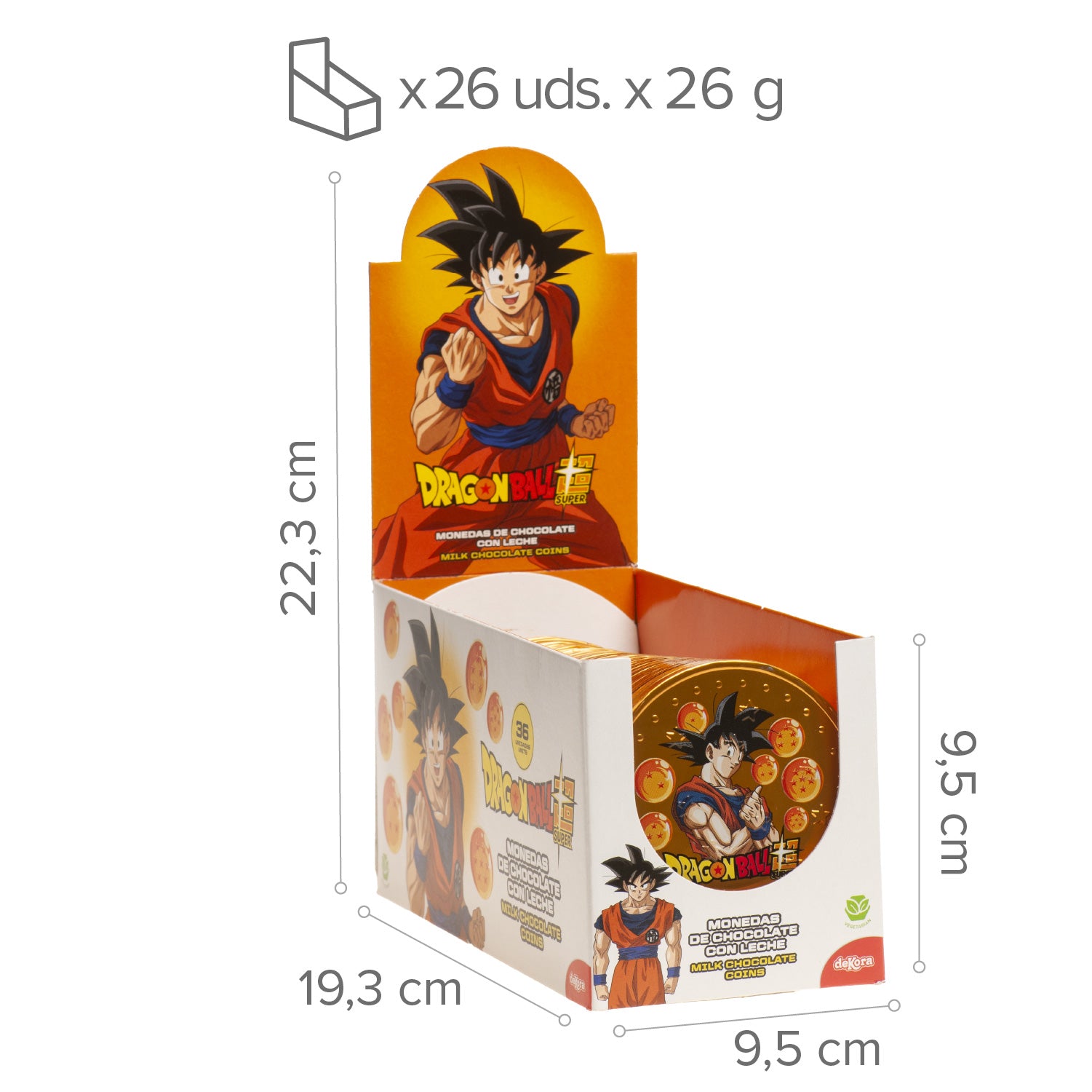 MONEDAS CHOCOLATE DRAGON BALL 26GR