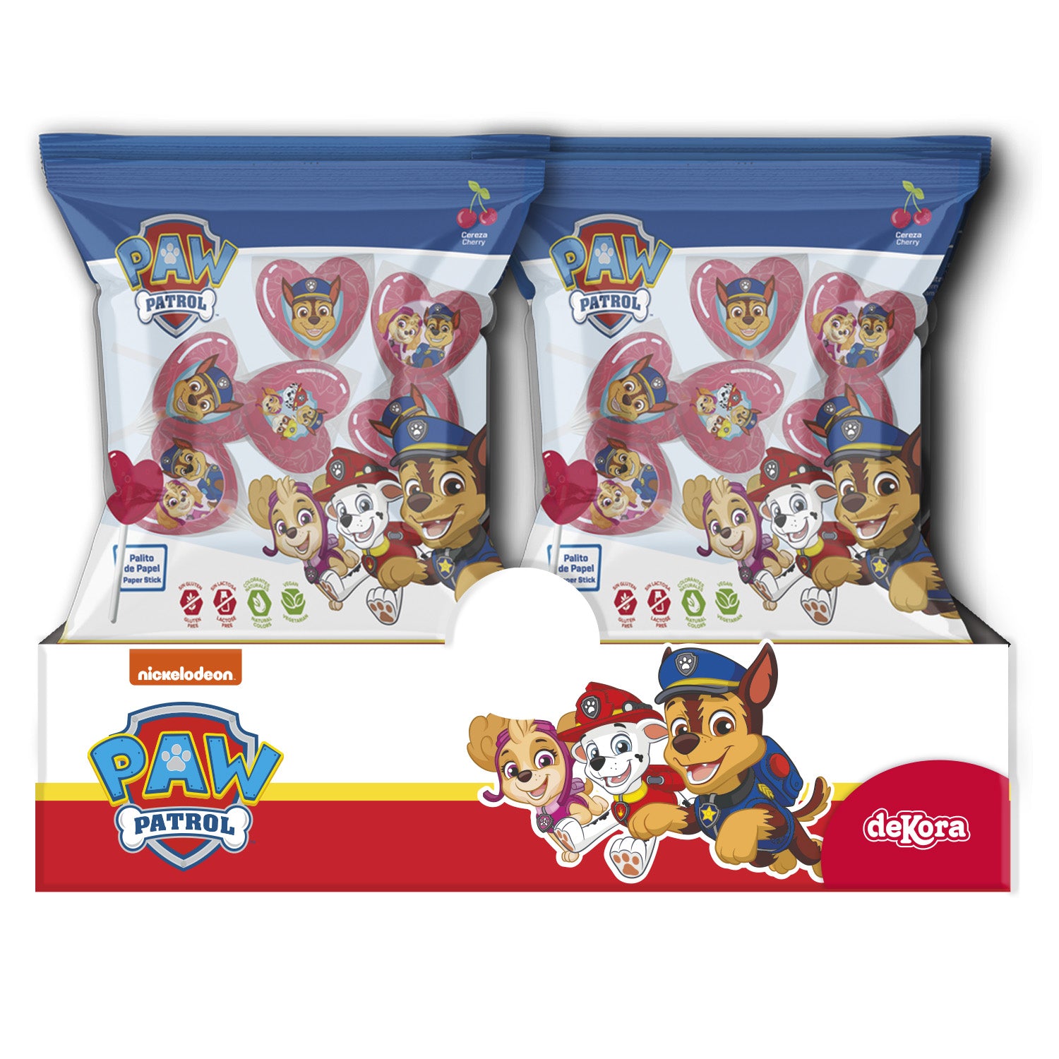 PIRULETAS CARAMELO CORAZÓN PAW PATROL 13.9GR