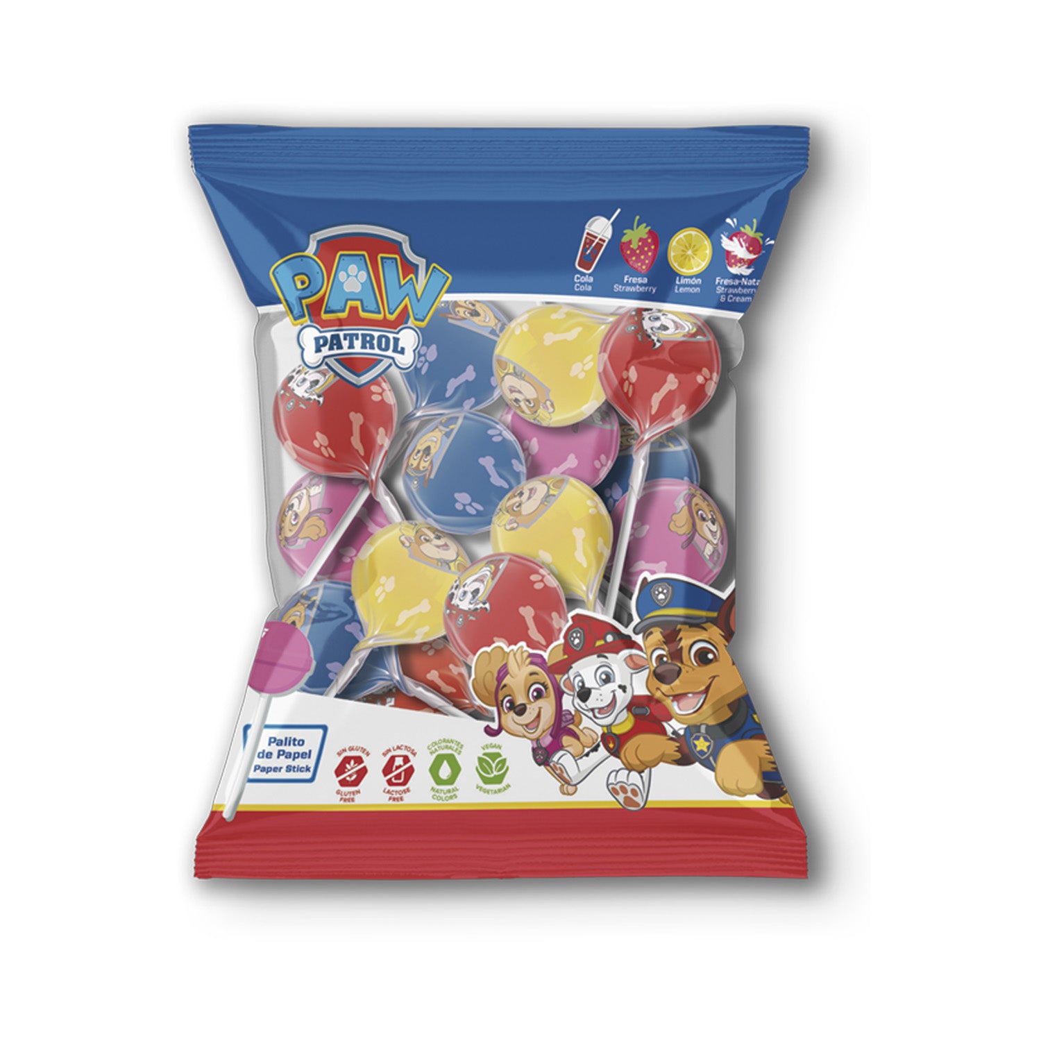 CARAMELO CON PALO SABORES SURT. PAW PATROL 12GR