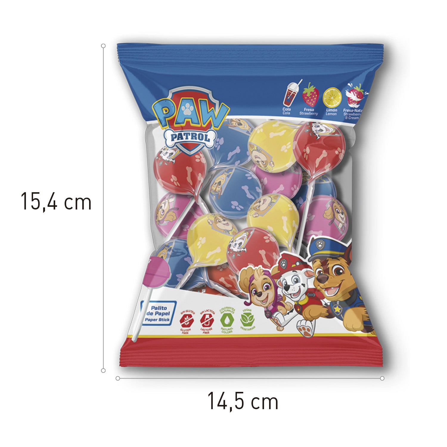 PAW PATROL CANDY LOLLIPOPS 12GR