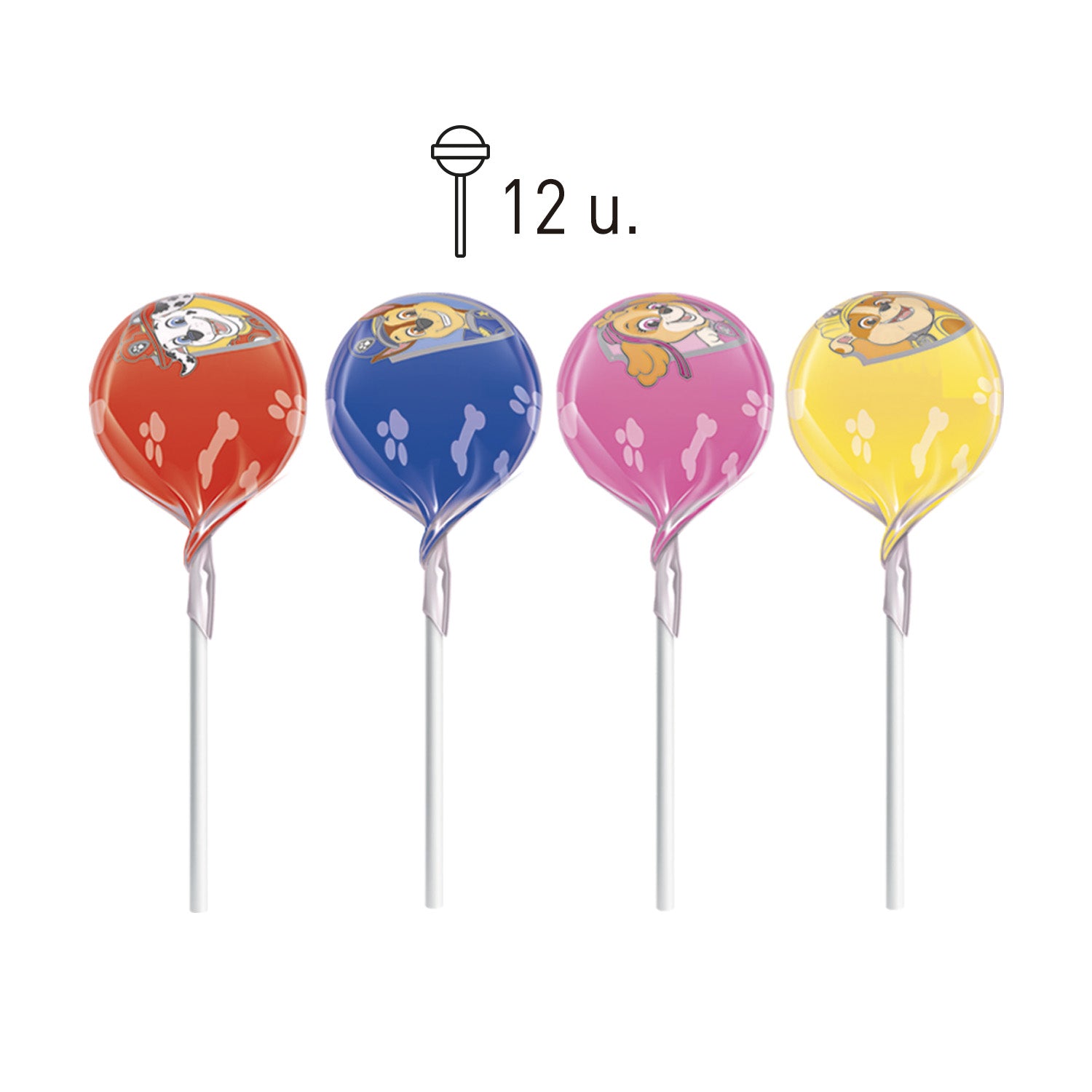 PAW PATROL CANDY LOLLIPOPS 12GR