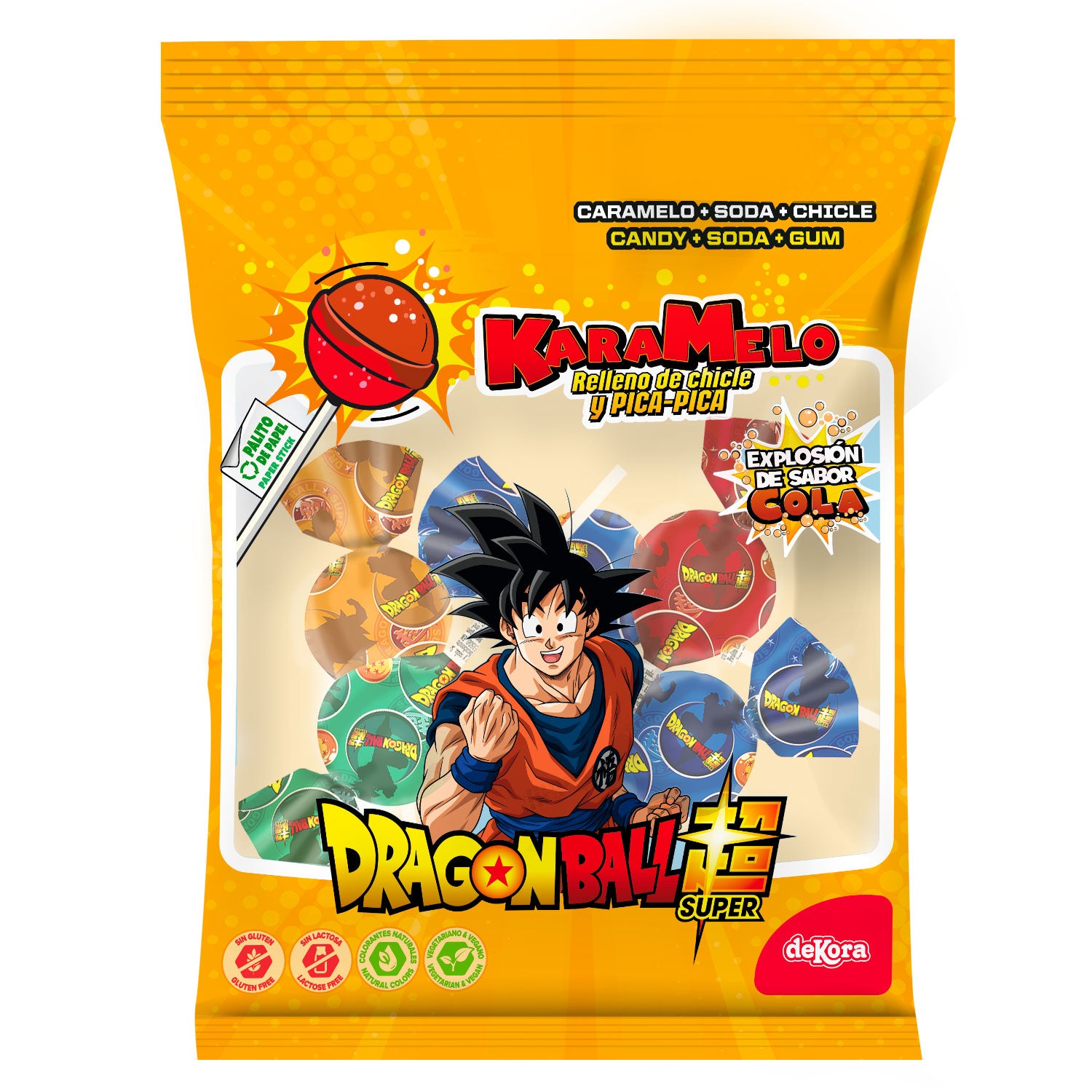 CARAMELO CON PALO EXPLOSIÓN COLA DRAGON BALL 20GR