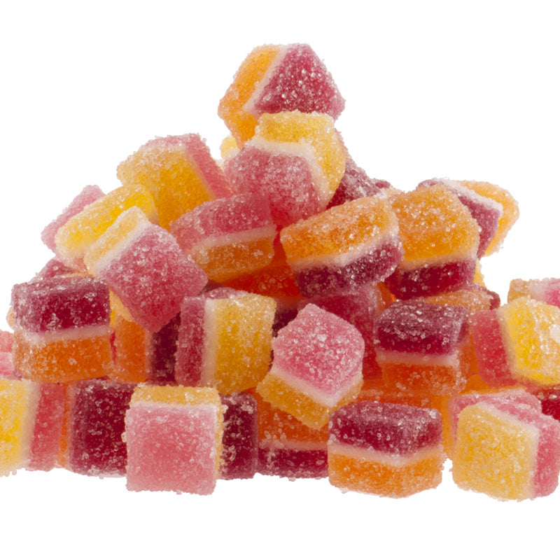 DECORATION JELLY POUR GÂTEAUX CUBES 3 COULEURS 10 MM