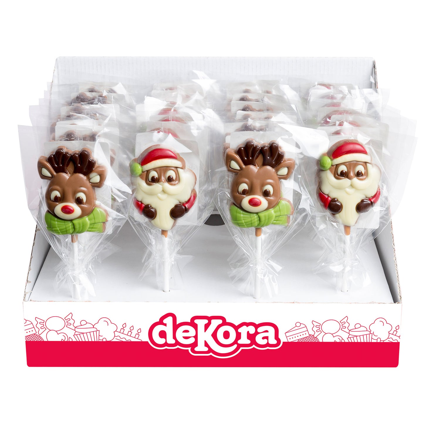PIRULETAS CHOCOLATE NAVIDAD 20GR  2 MODELOS SURT.