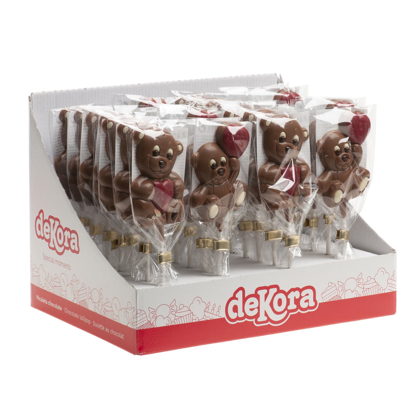 CHOCOLATE LOLLIPOPS SAN VALENTINE'S BEAR 30GR