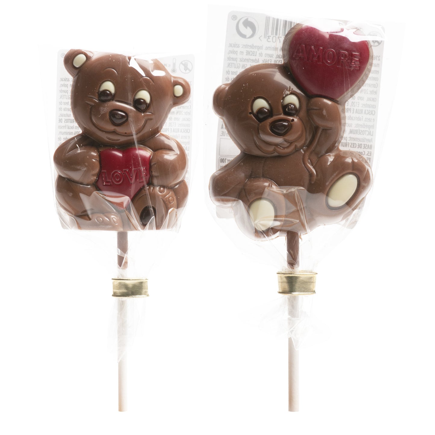 CHOCOLATE LOLLIPOPS SAN VALENTINE'S BEAR 30GR