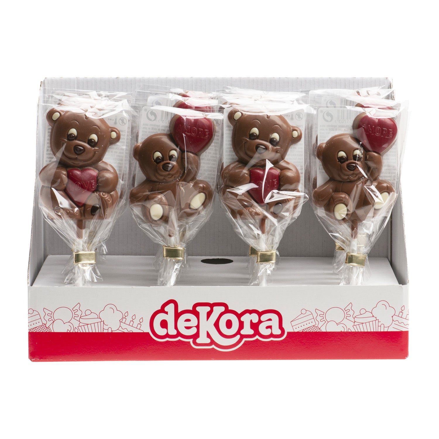 CHOCOLATE LOLLIPOPS SAN VALENTINE'S BEAR 30GR