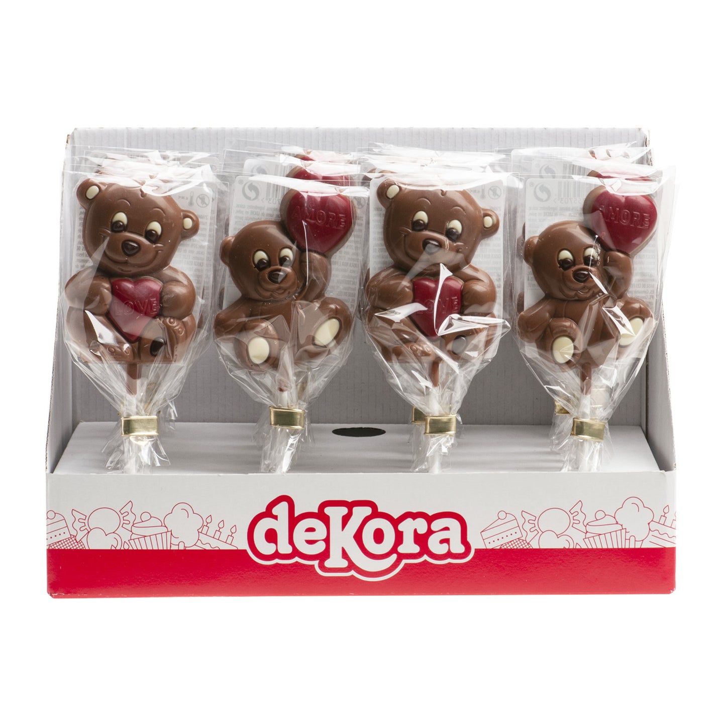 CHOCOLATE LOLLIPOPS SAN VALENTINE'S BEAR 30GR
