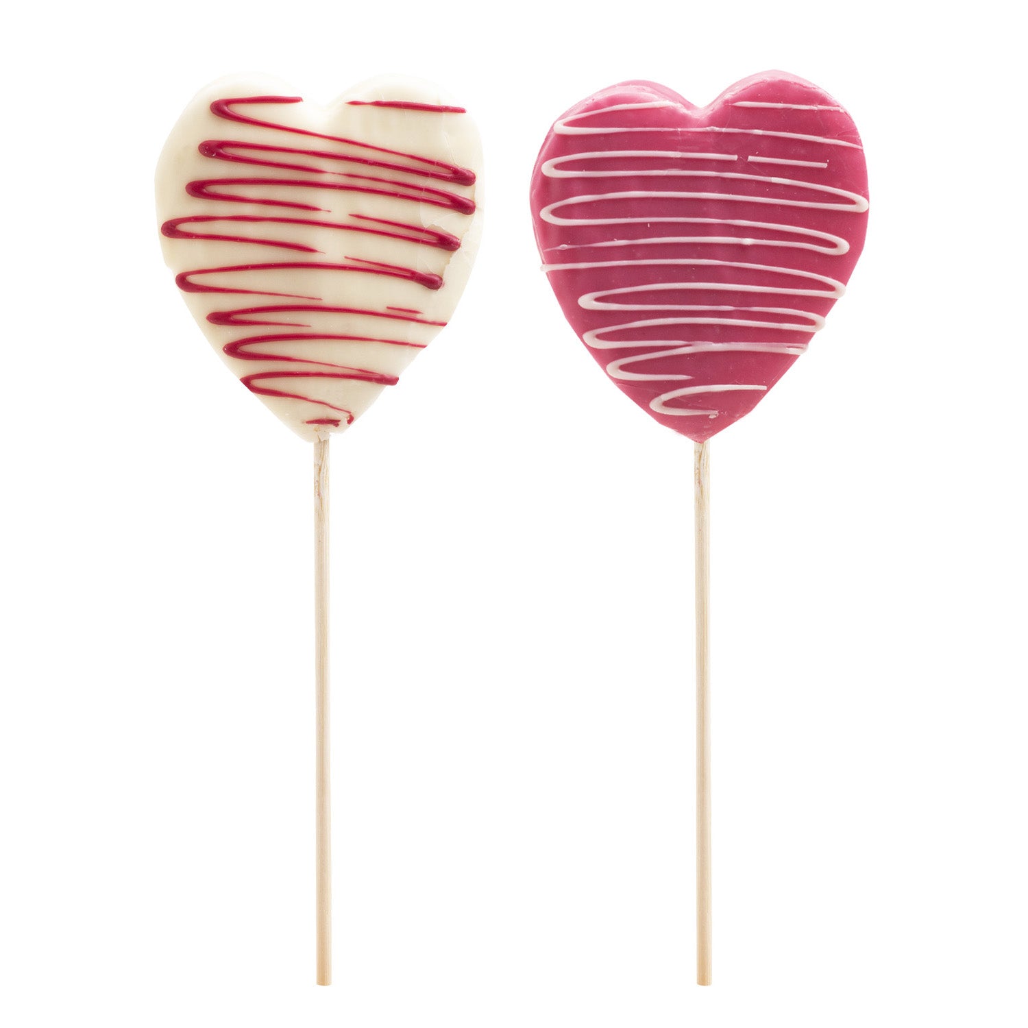 SUCETTE GUIMAUVE ET CHOCOLAT CŒURS ROSE/BLANC 30GR