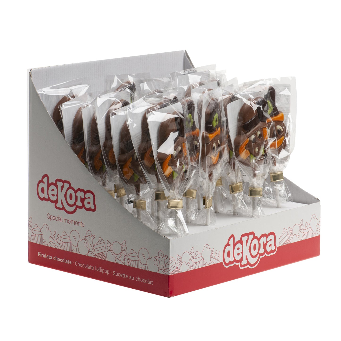 PIRULETAS CHOCOLATE HALLOWEEN 2 MOD.SURT. 20GR